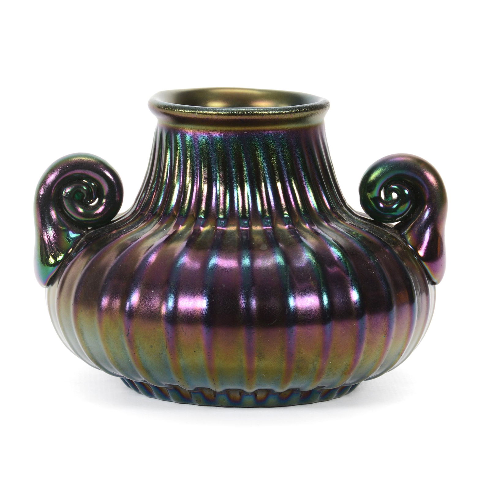 Vase, Iridescent Black Amethyst Art Glass (1 of 3)