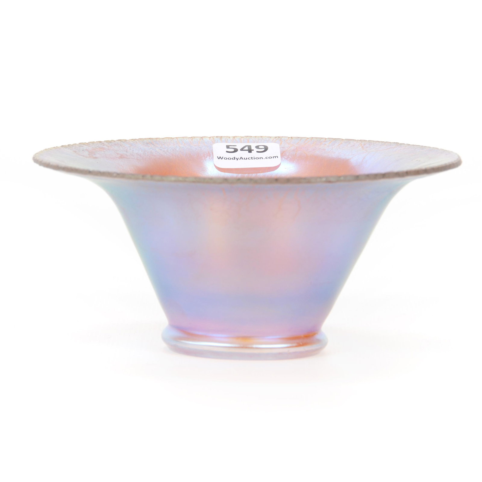 Bowl, Unmarked WMF Art Glass: Bowl, Unmarked WMF Art Glass, 2.5” x 5.25", Gold Iridescent, Polished Pontil Base, John Lolley Estate. Mr. Lolley Regularly Marked Items In His Collection With A Museum Quality Pen - These Markings