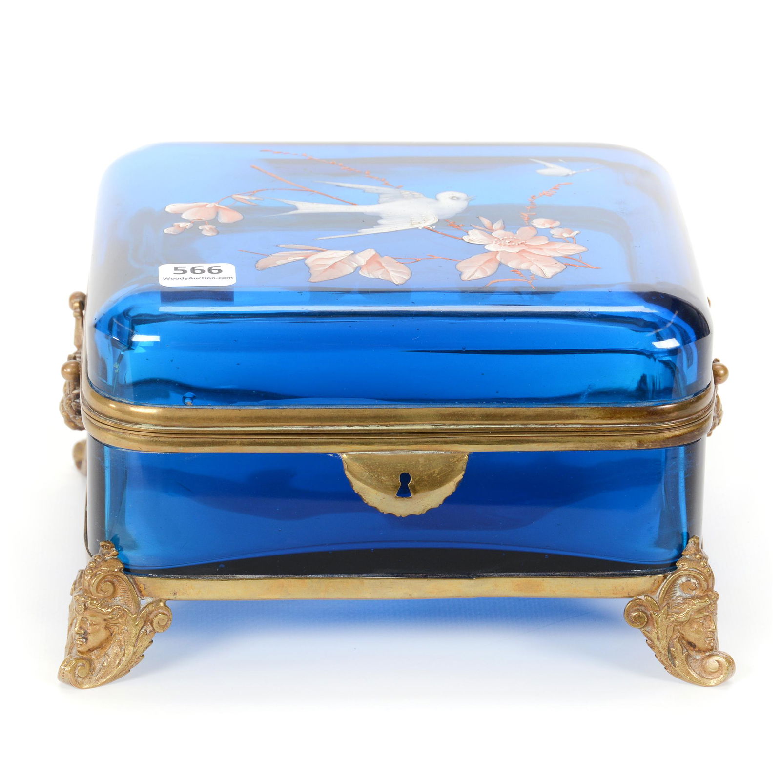 Jewel Casket, Deep Sapphire Blue Glass (1 of 3)