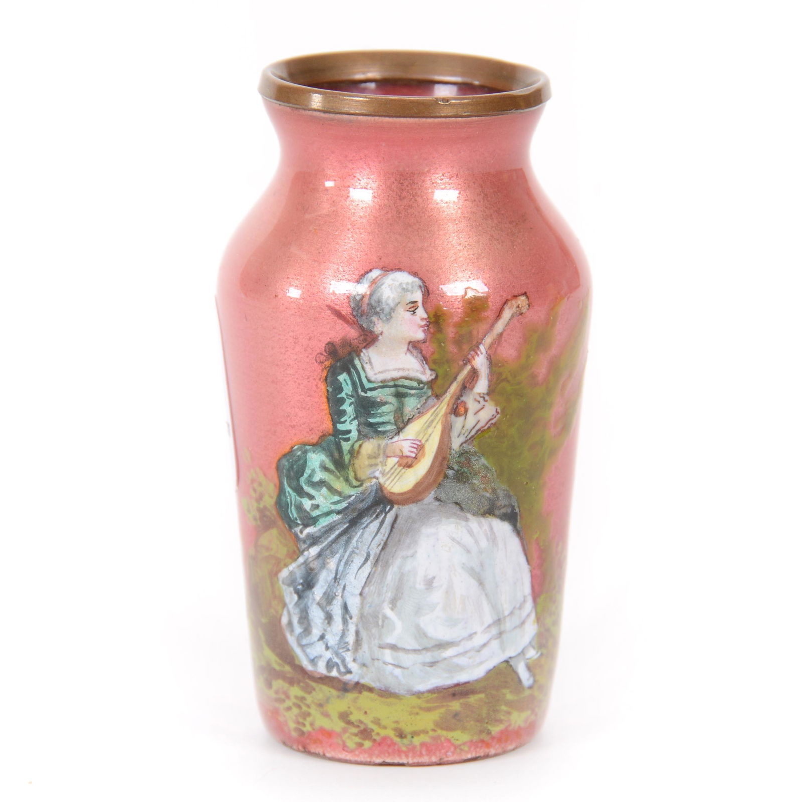 Miniature Vase, French Enamel (1 of 3)