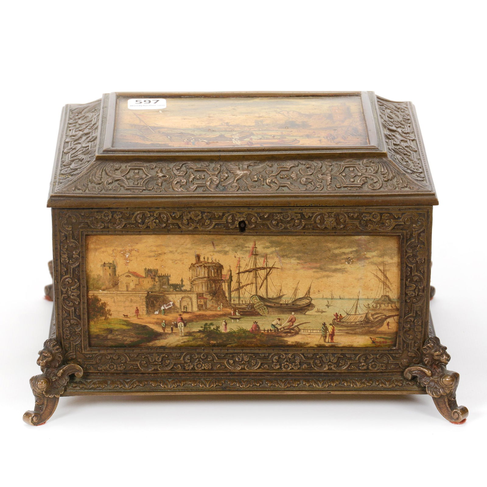 Jewel Casket, Hand Painted Panels (1 of 6)