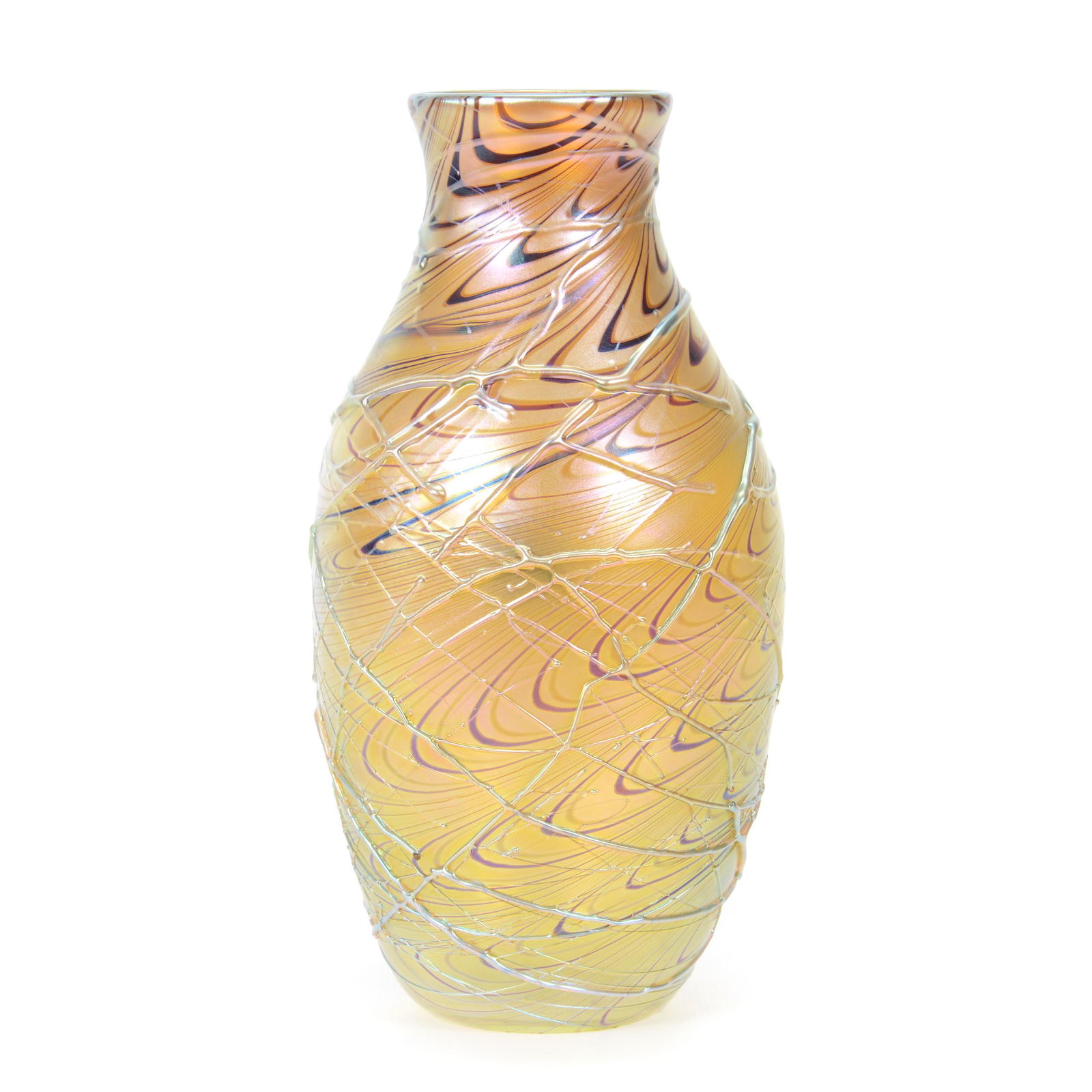 Vase, Contemporary Glass Signed Orient & Flume (1 of 3)