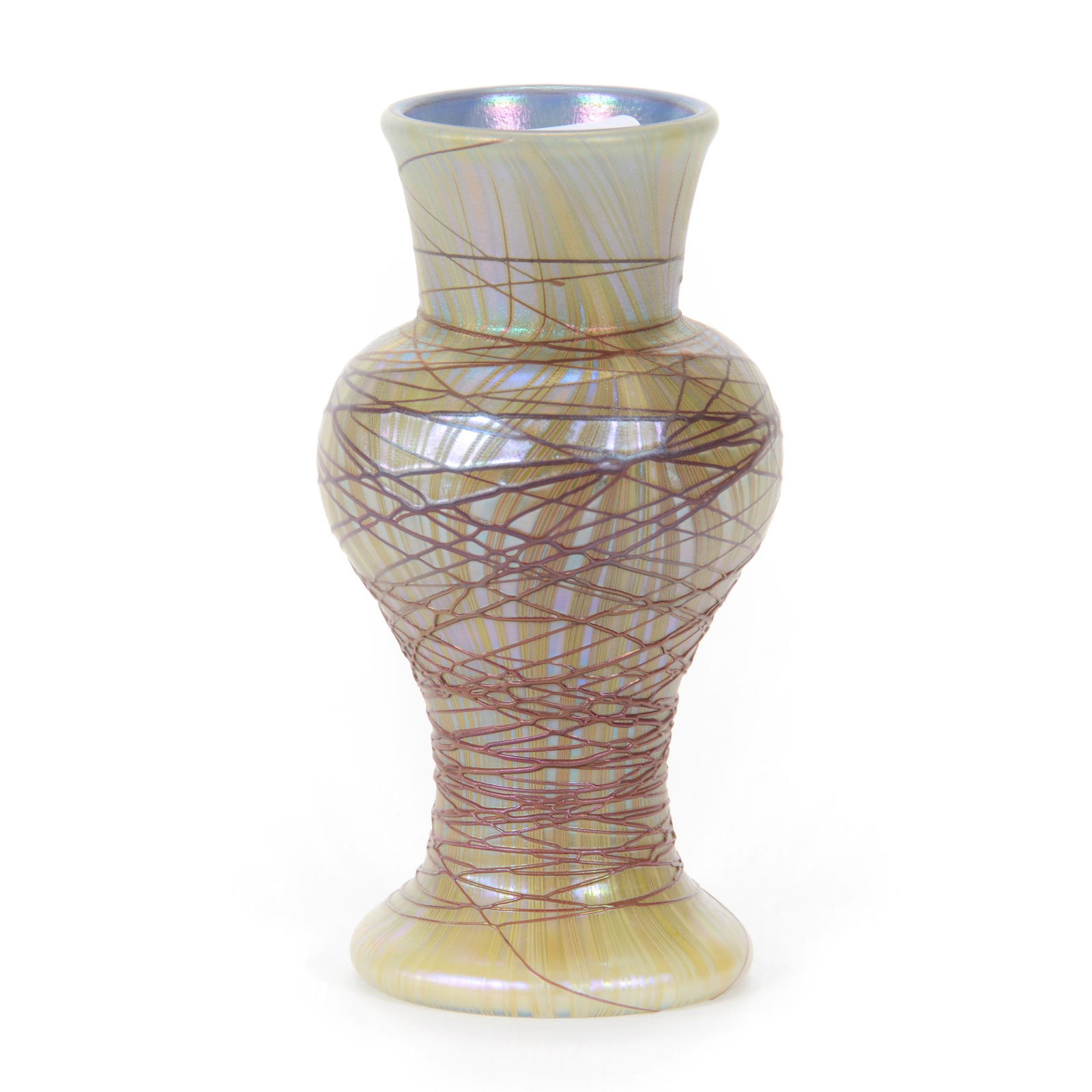 Vase, Contemporary Glass Signed Lundberg Studios (1 of 3)
