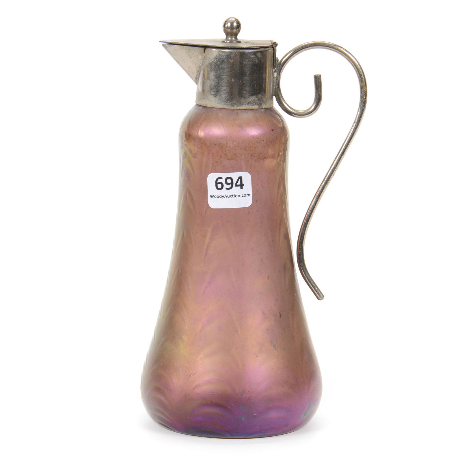 Ewer, Loetz Style Amethyst Art Glass (1 of 3)