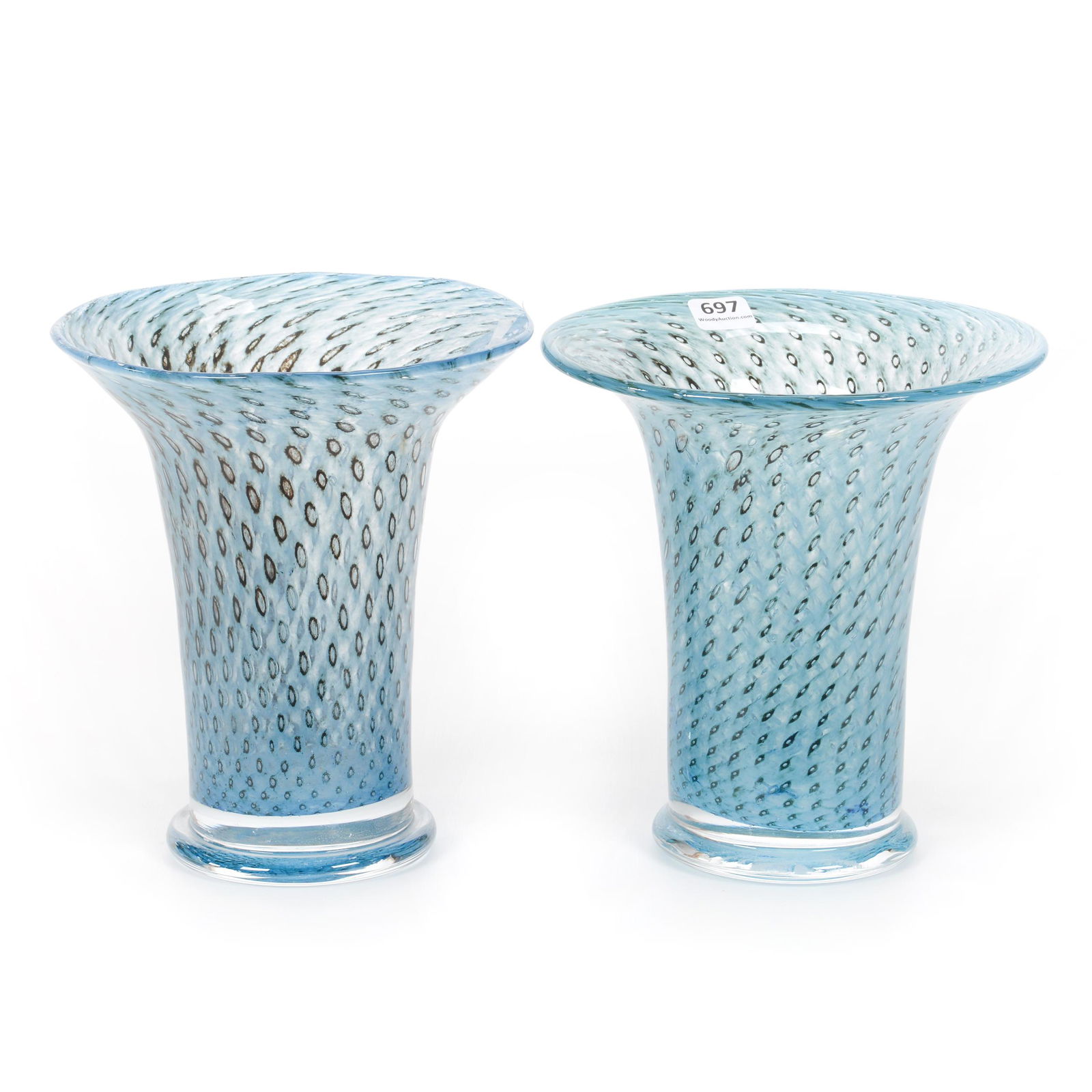 Pair Vases, Contemporary Art Glass Signed Kosta Boda (1 of 4)