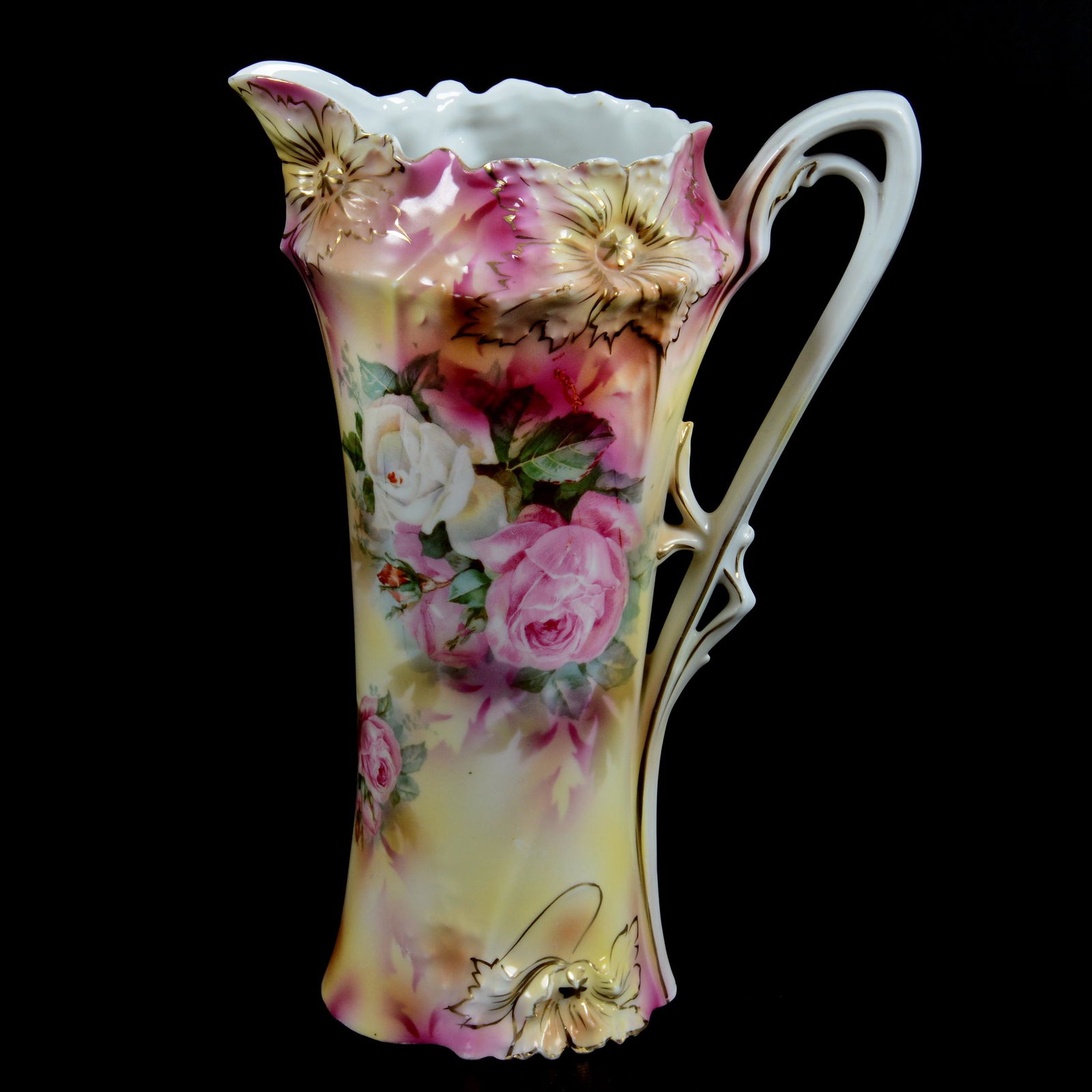 Tankard Marked R. S. Prussia, Carnation Mold (1 of 3)