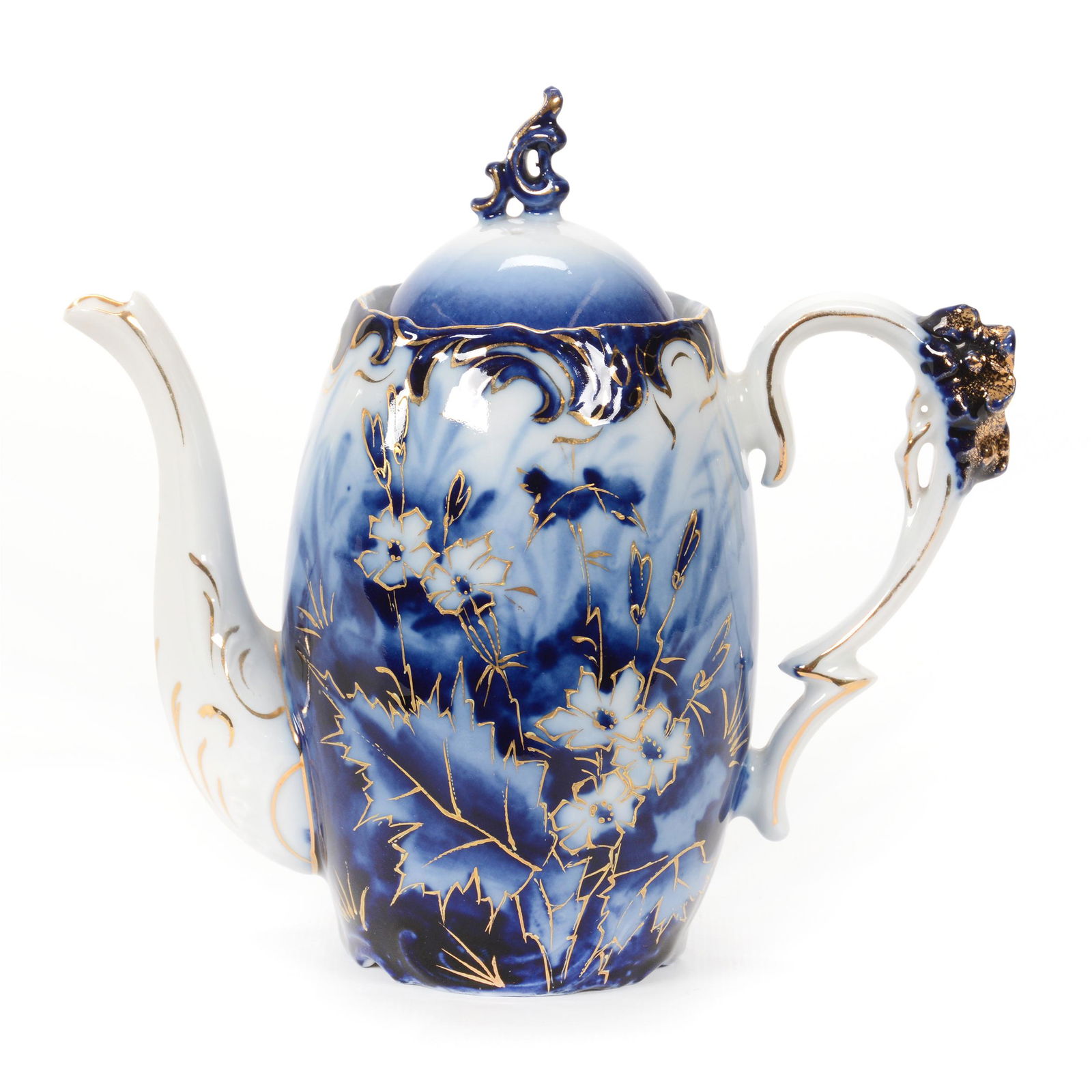 Tea Pot, R.S. Steeple Mark, Cobalt Blue And White (1 of 3)