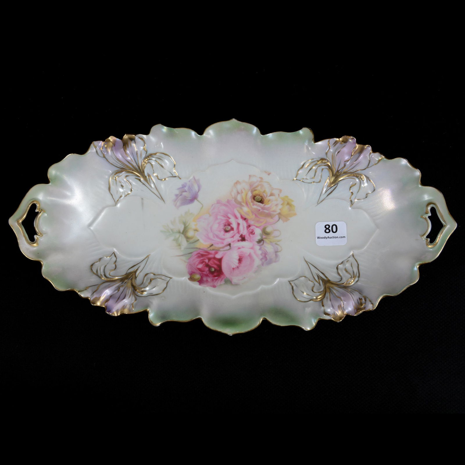 Celery Tray Marked R. S. Prussia, Iris Mold (1 of 3)