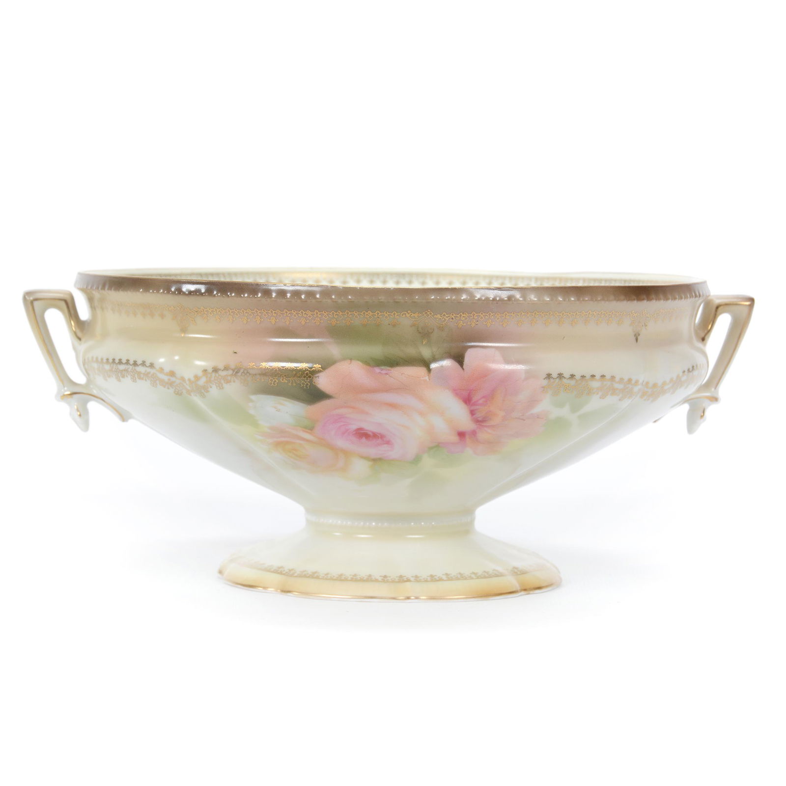 Pedestal Bowl Marked R.S. Poland, Two Handles (1 of 3)