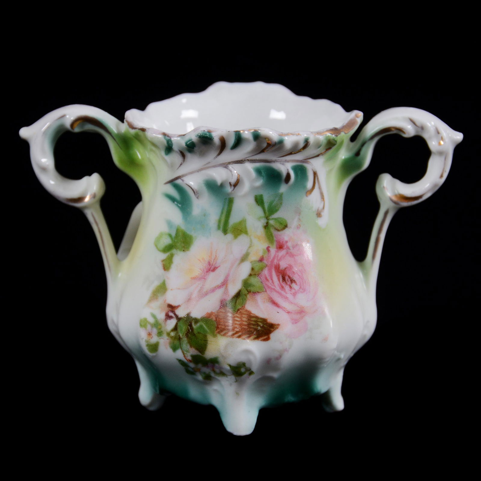 Toothpick Holder Marked R. S. Prussia, Plume Mold (1 of 3)