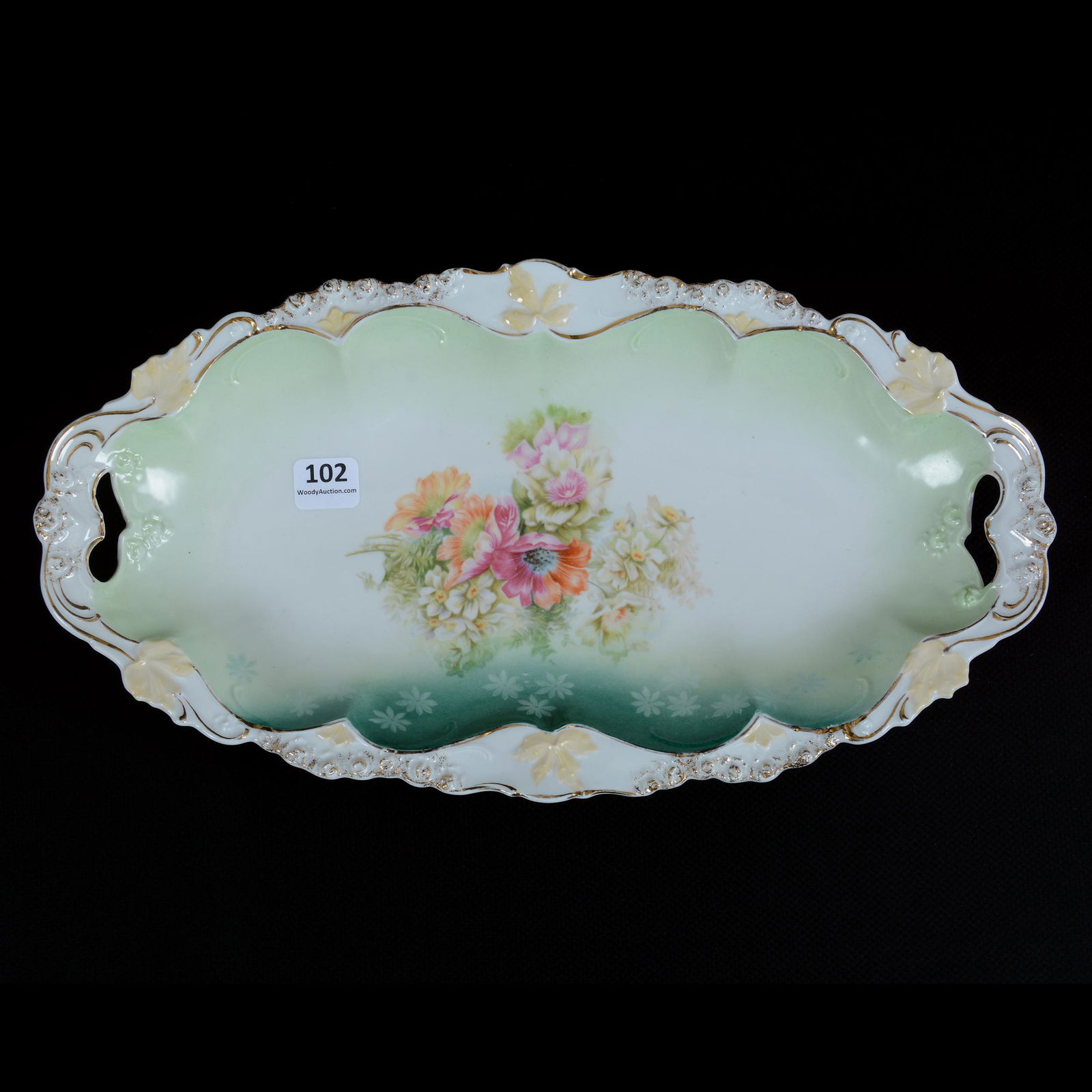 Celery Tray Marked R.S. Steeple, Rosebud Mold (1 of 2)