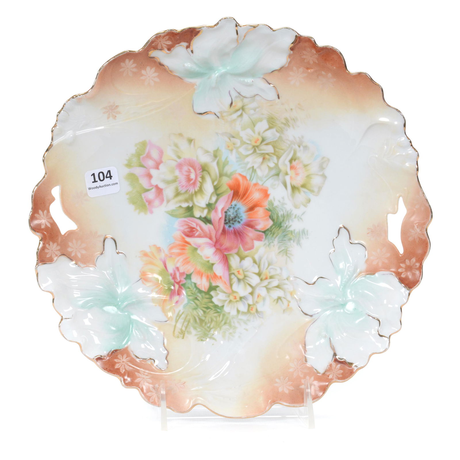 Cake Plate, R.S. Steeple Mark, Iris Variation Mold (1 of 2)