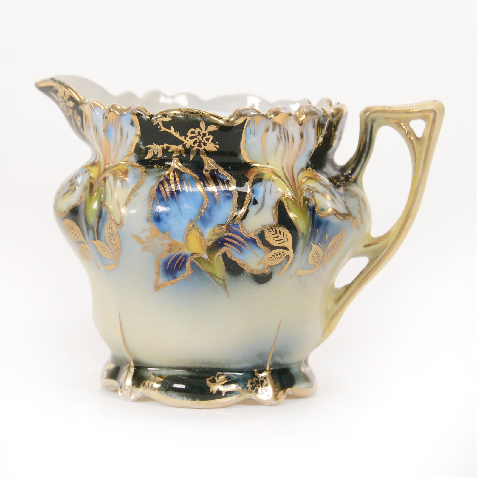 Small Creamer, Unmarked Prussia, Iris Mold (1 of 4)