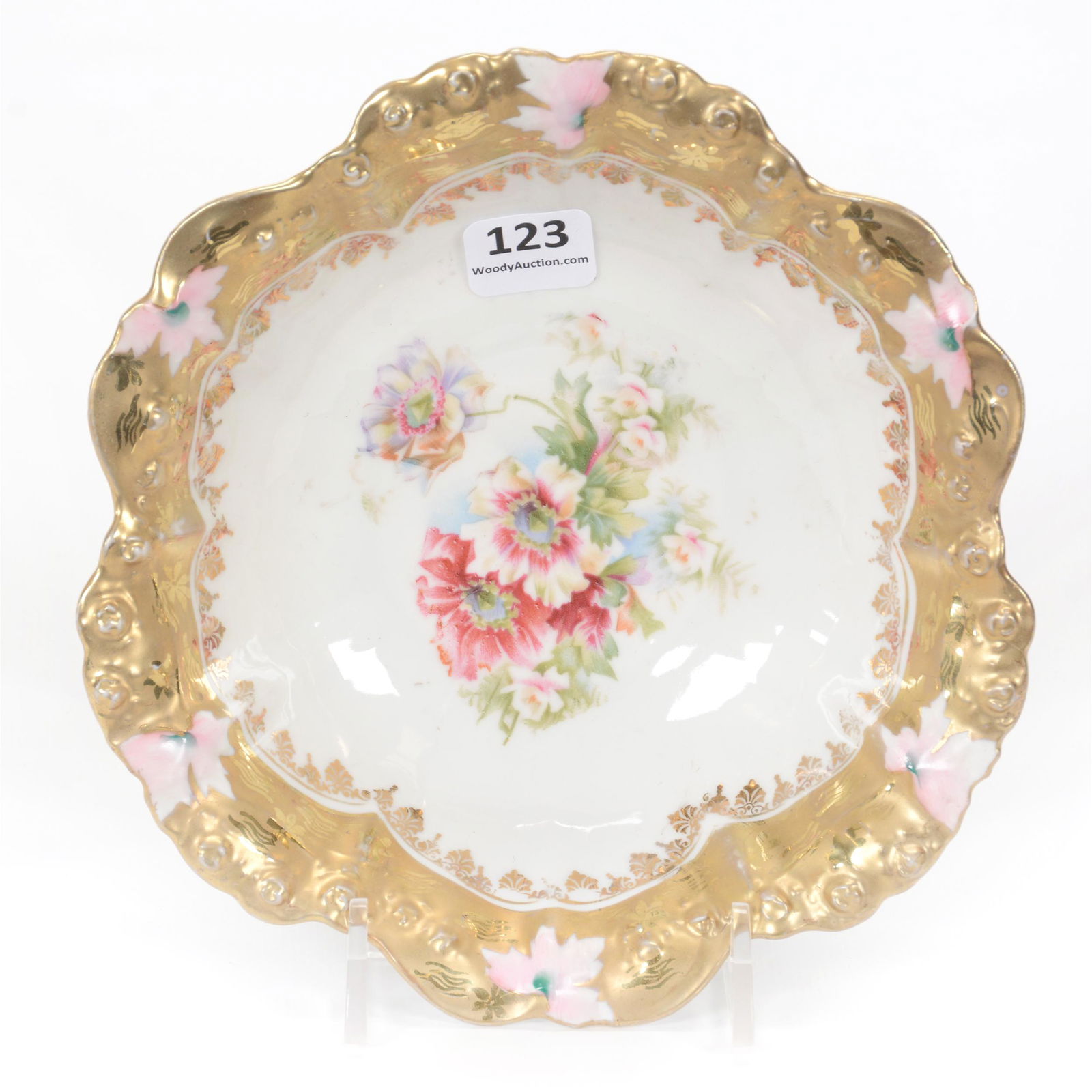 Pedestal Bowl, R.S. Steeple Mark, Rosebud Mold (1 of 3)