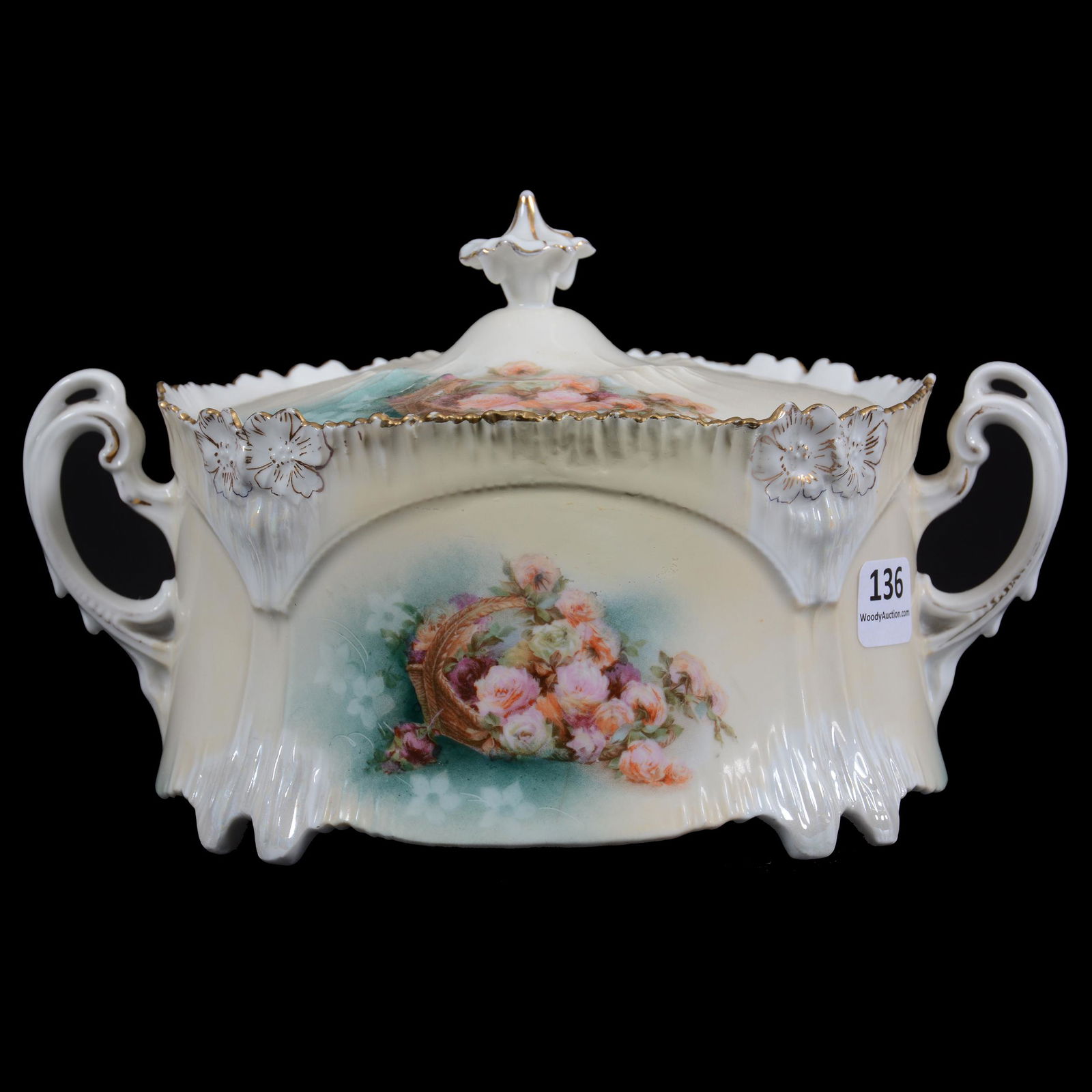 Cracker Jar Marked R. S. Prussia, Icicle Mold (1 of 4)