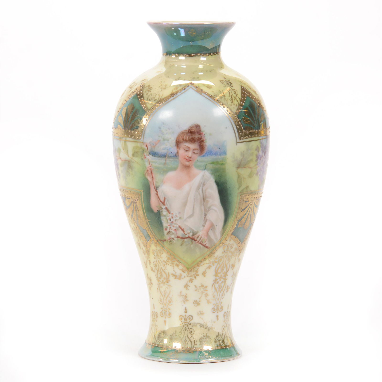 Vase Marked R. S. Prussia, Spring Season Portrait Decor (1 of 3)