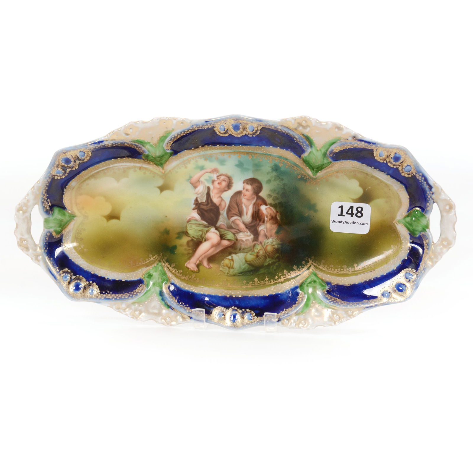 Relish Tray Marked R. S. Prussia, Melon Eaters Scenic (1 of 2)