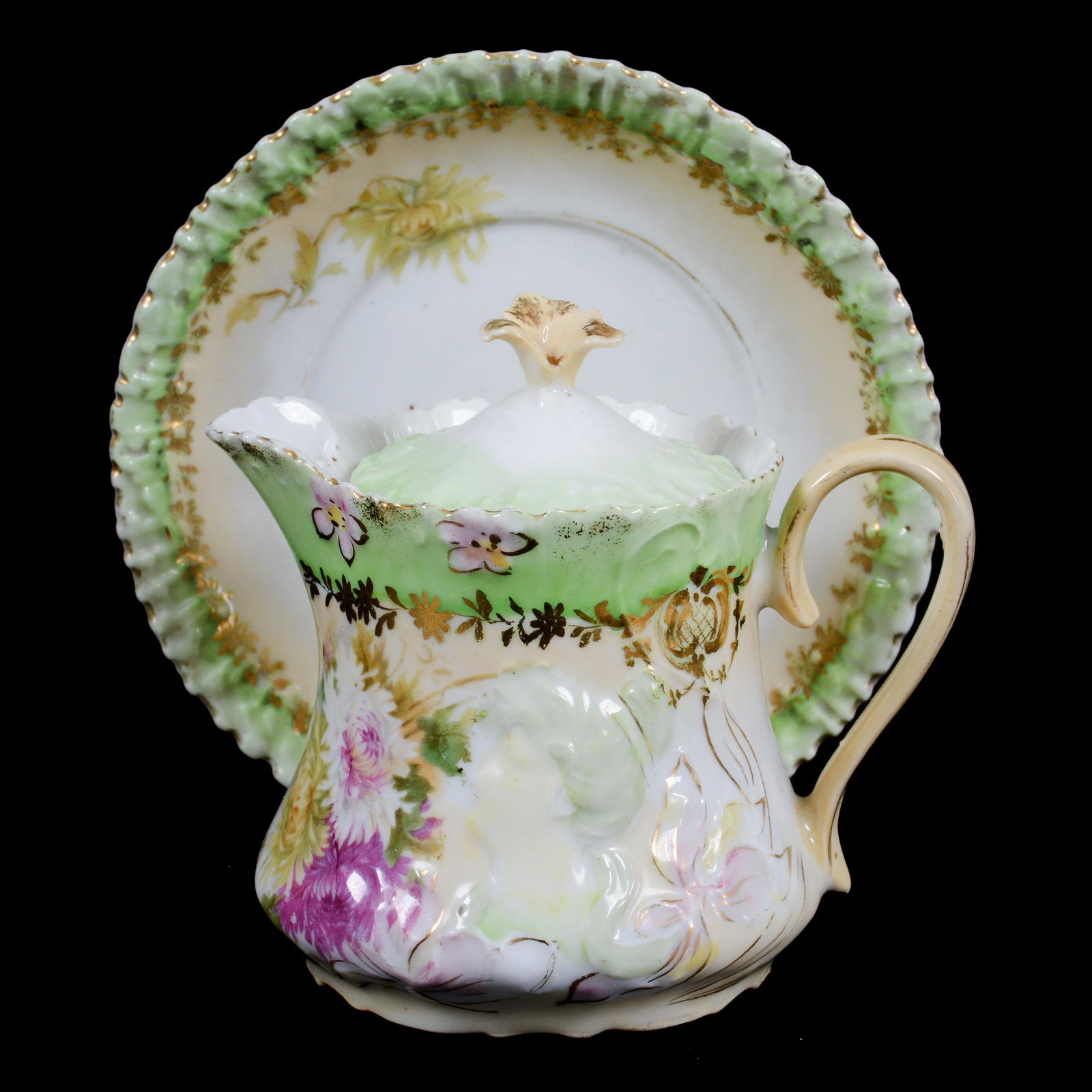 Syrup Pitcher And Underplate, Unmarked Prussia (1 of 3)