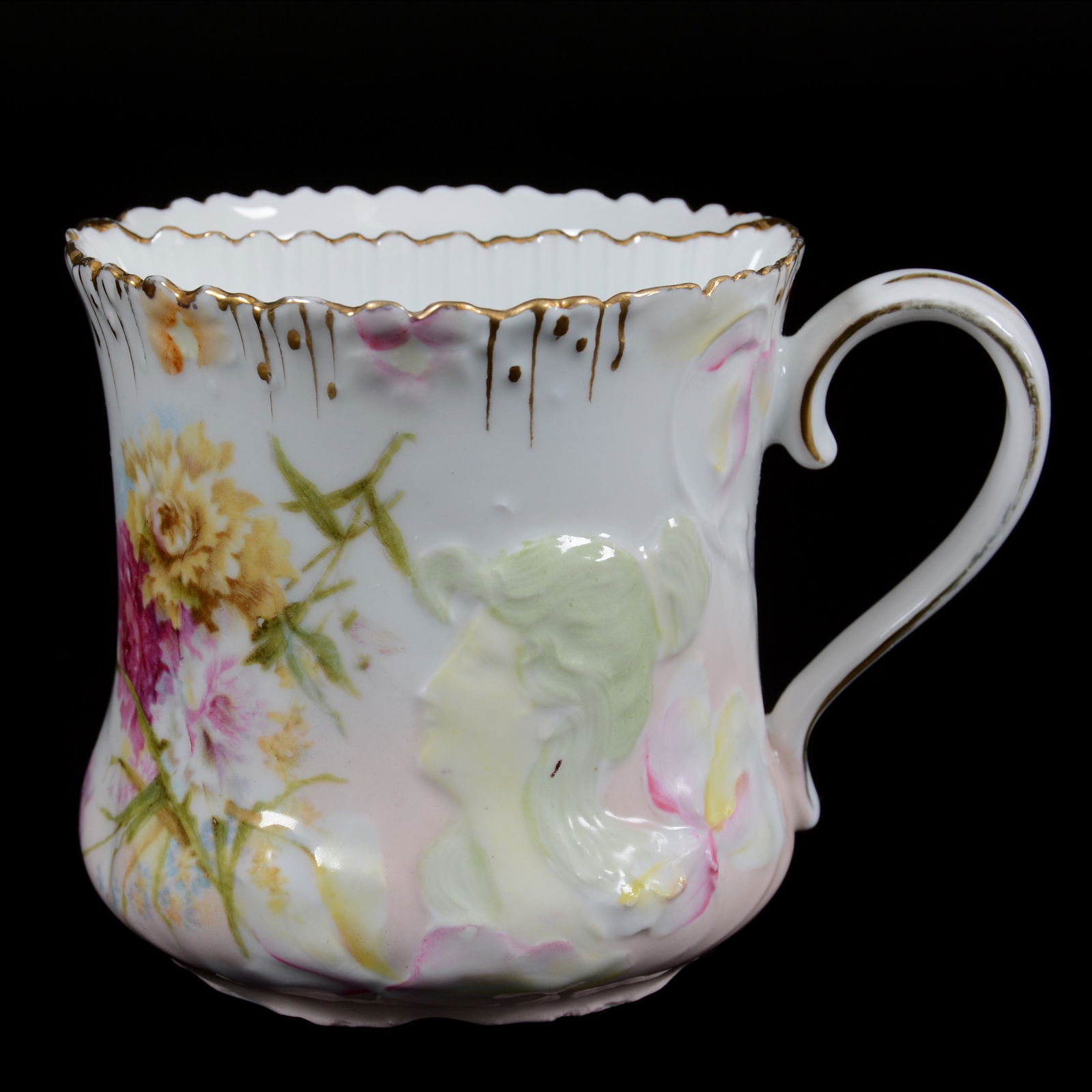 Shaving Mug, Unmarked Prussia, Hidden Image Mold (1 of 3)