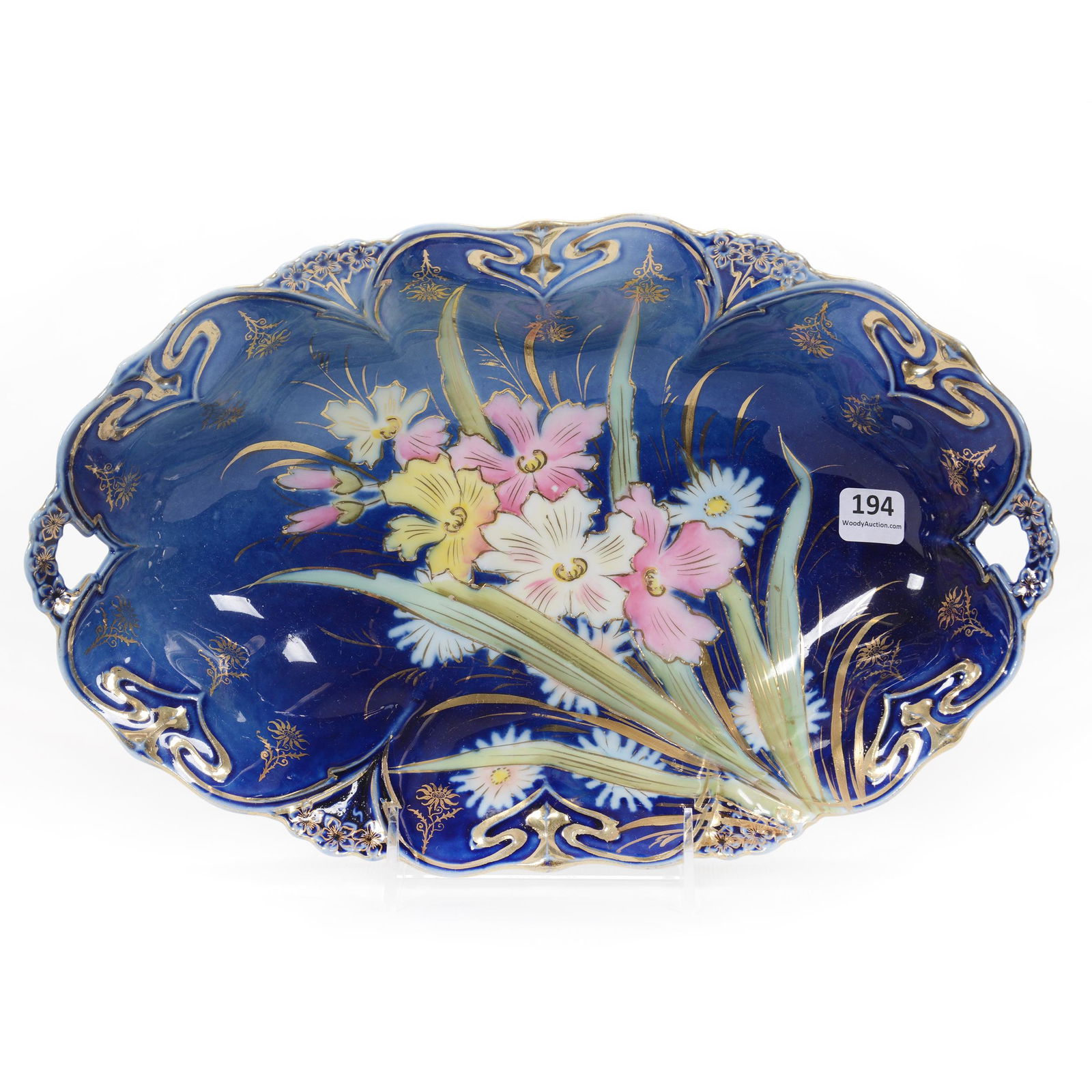 Bun Tray, Unmarked Prussia, Cobalt Blue (1 of 3)