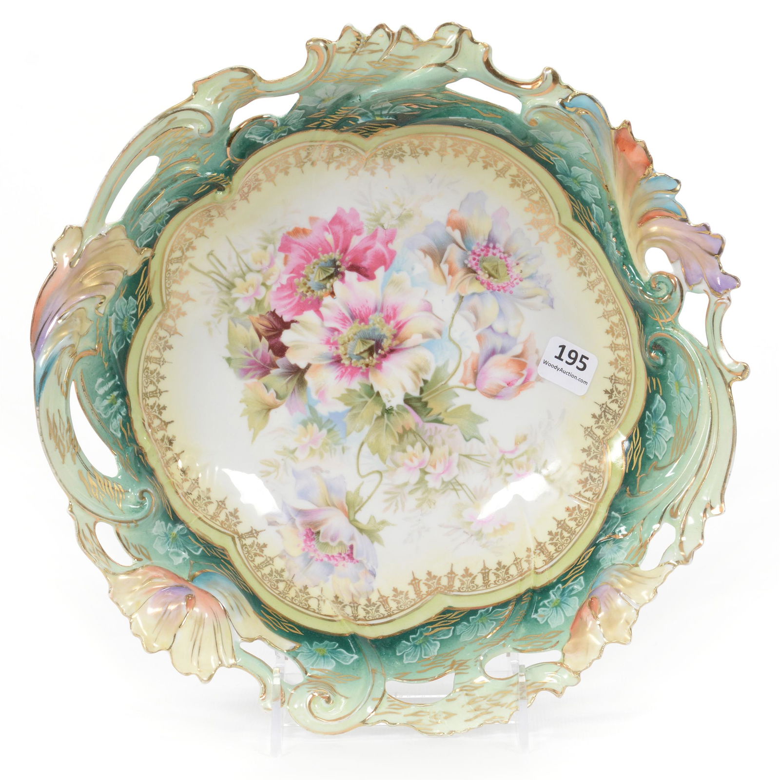 Bowl, R.S. Steeple Mark, Rare Cutout Border (1 of 2)