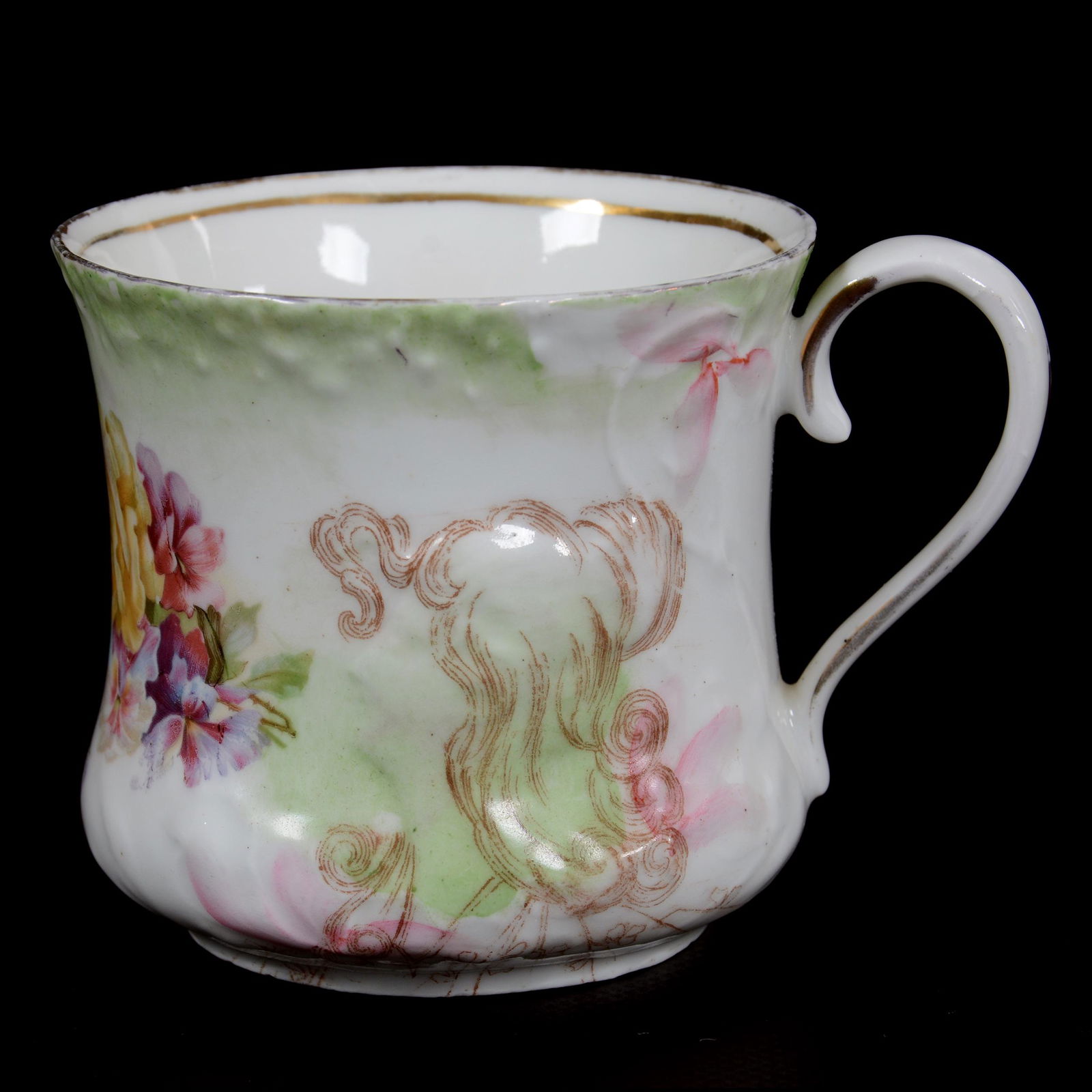 Shaving Mug, Unmarked Prussia, Hidden Image Mold (1 of 3)