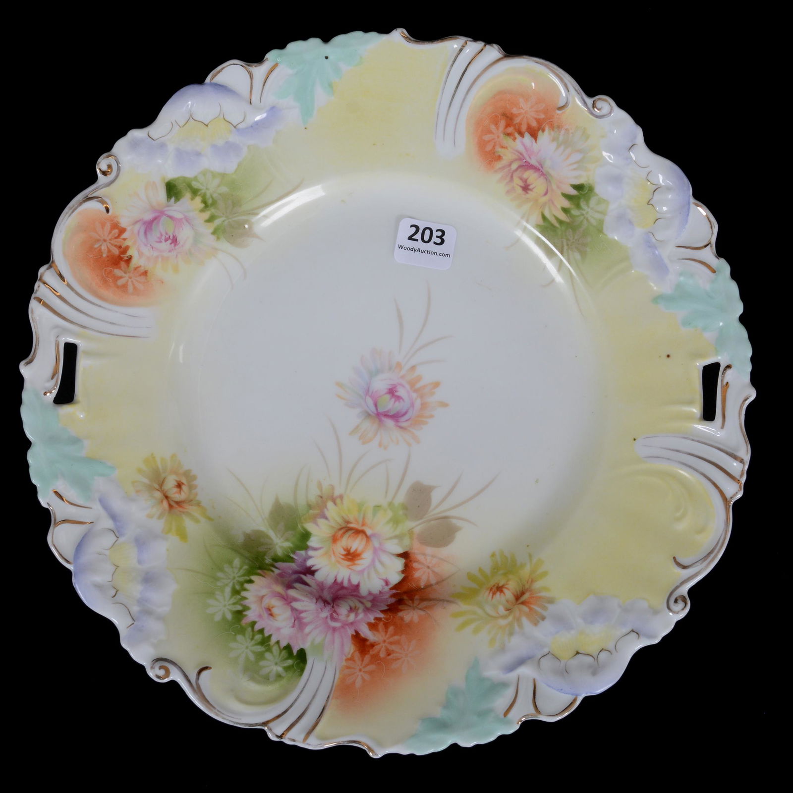Cake Plate, Unmarked Prussia (1 of 2)