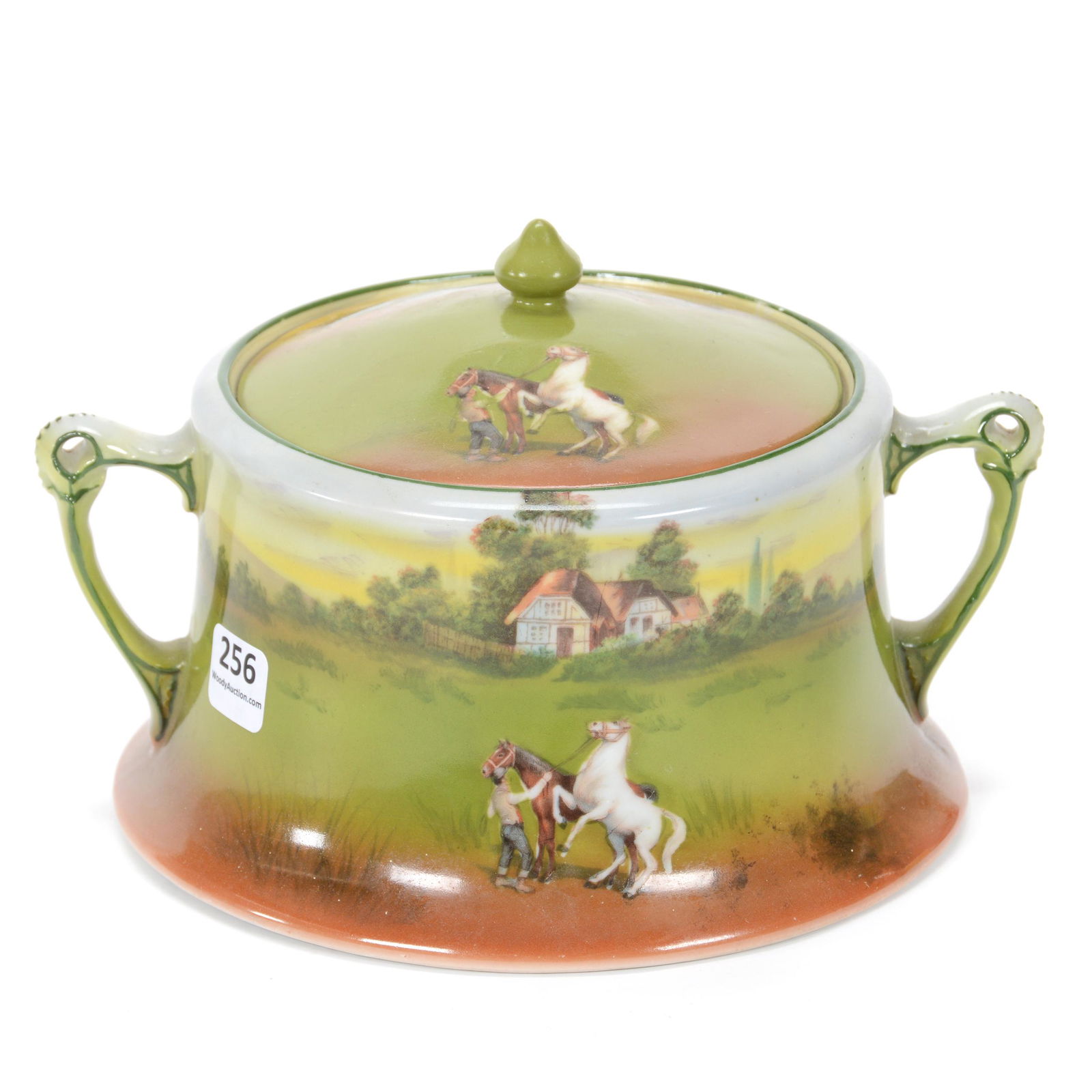 Cracker Jar, Royal Bayreuth (Blue Mark), Boy And Horses (1 of 3)