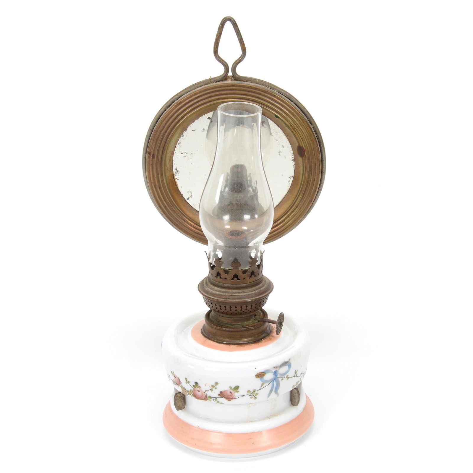 Victorian Era Wall Lamp, Decorated Bristol Font (1 of 3)