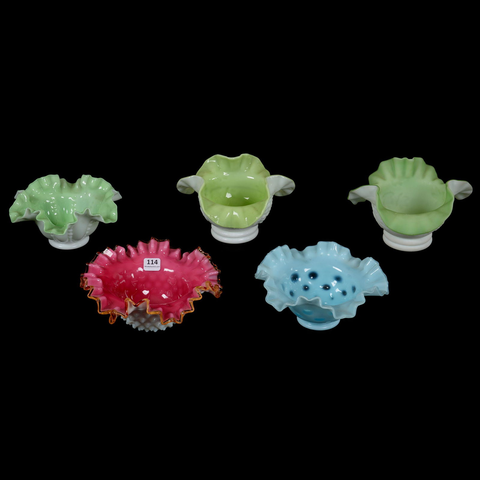 (5) Assorted Modern Art Glass Bowls (1 of 3)