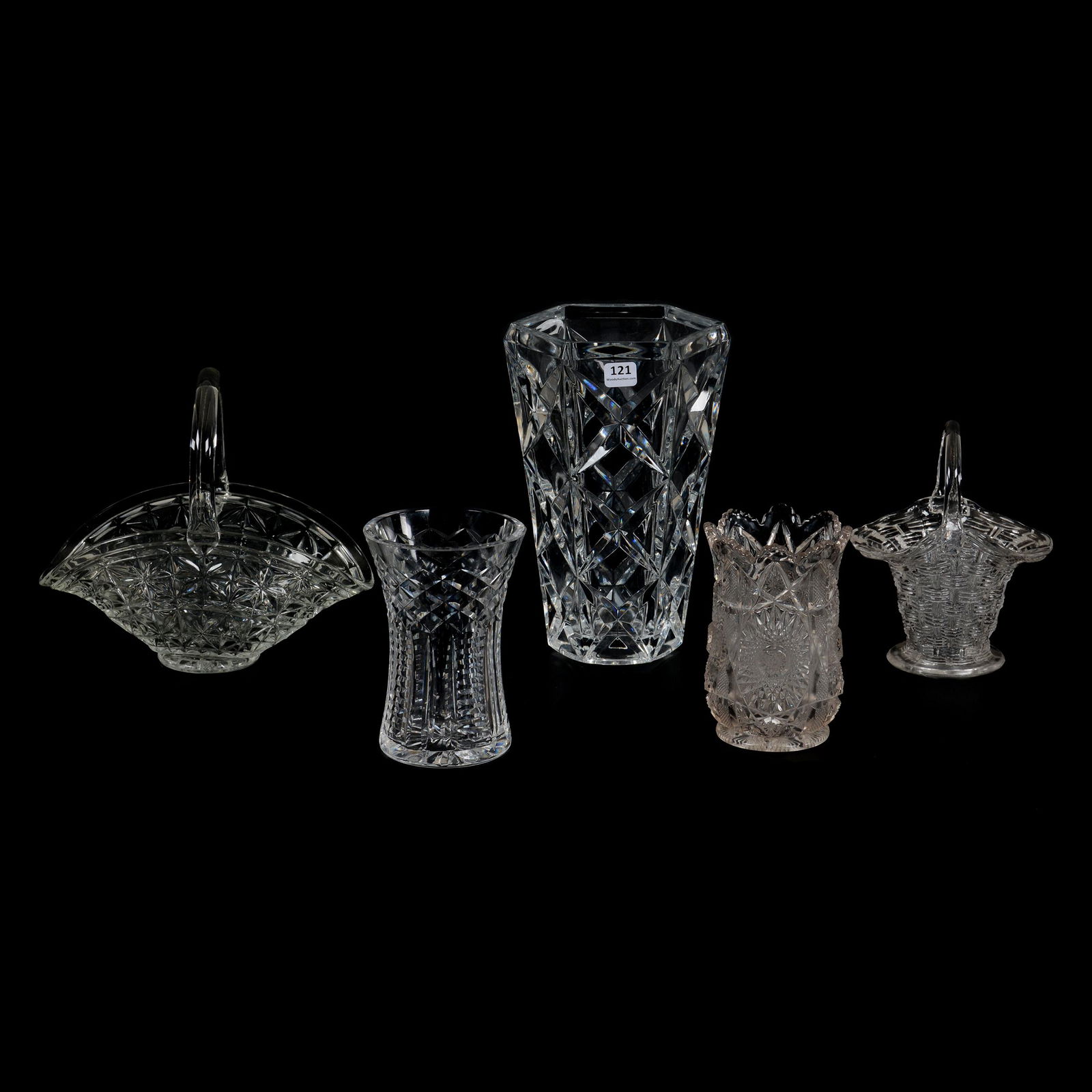 (5) Clear Pattern Glass Items (1 of 3)
