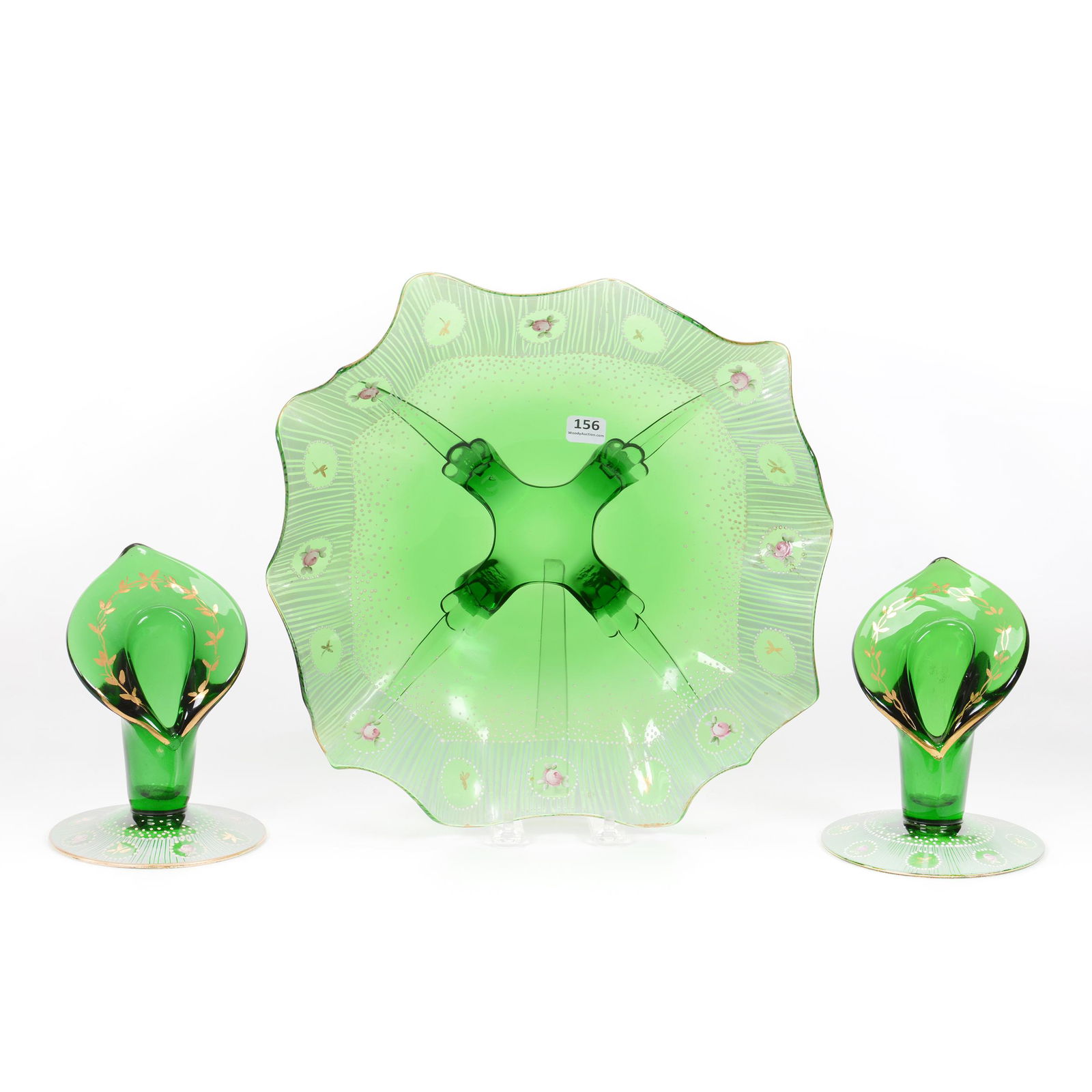 Console Set, Three Piece, Emerald Green (1 of 3)