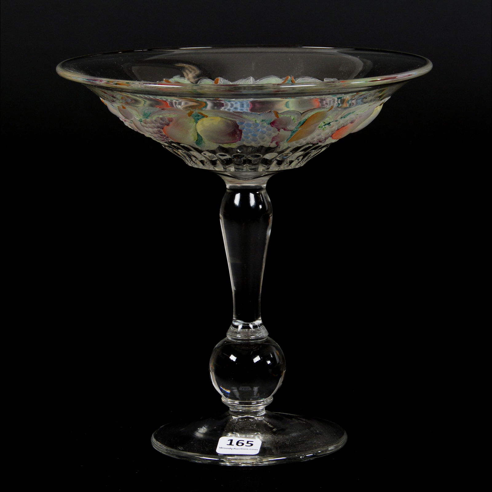 Compote, Clear With Embossed Fruit Band (1 of 2)