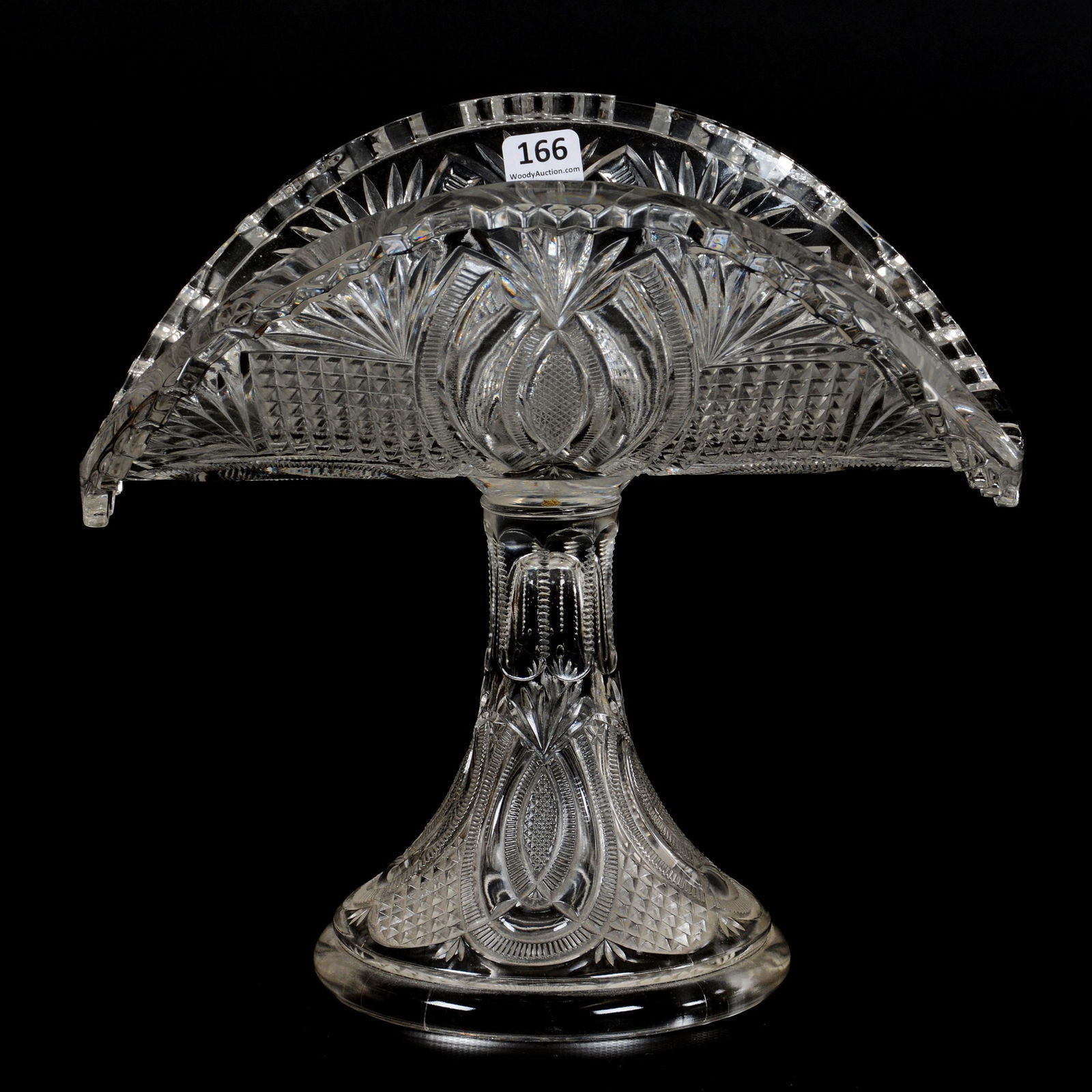 Folded Cake Stand (Taco Shape), Clear Pattern Glass (1 of 3)