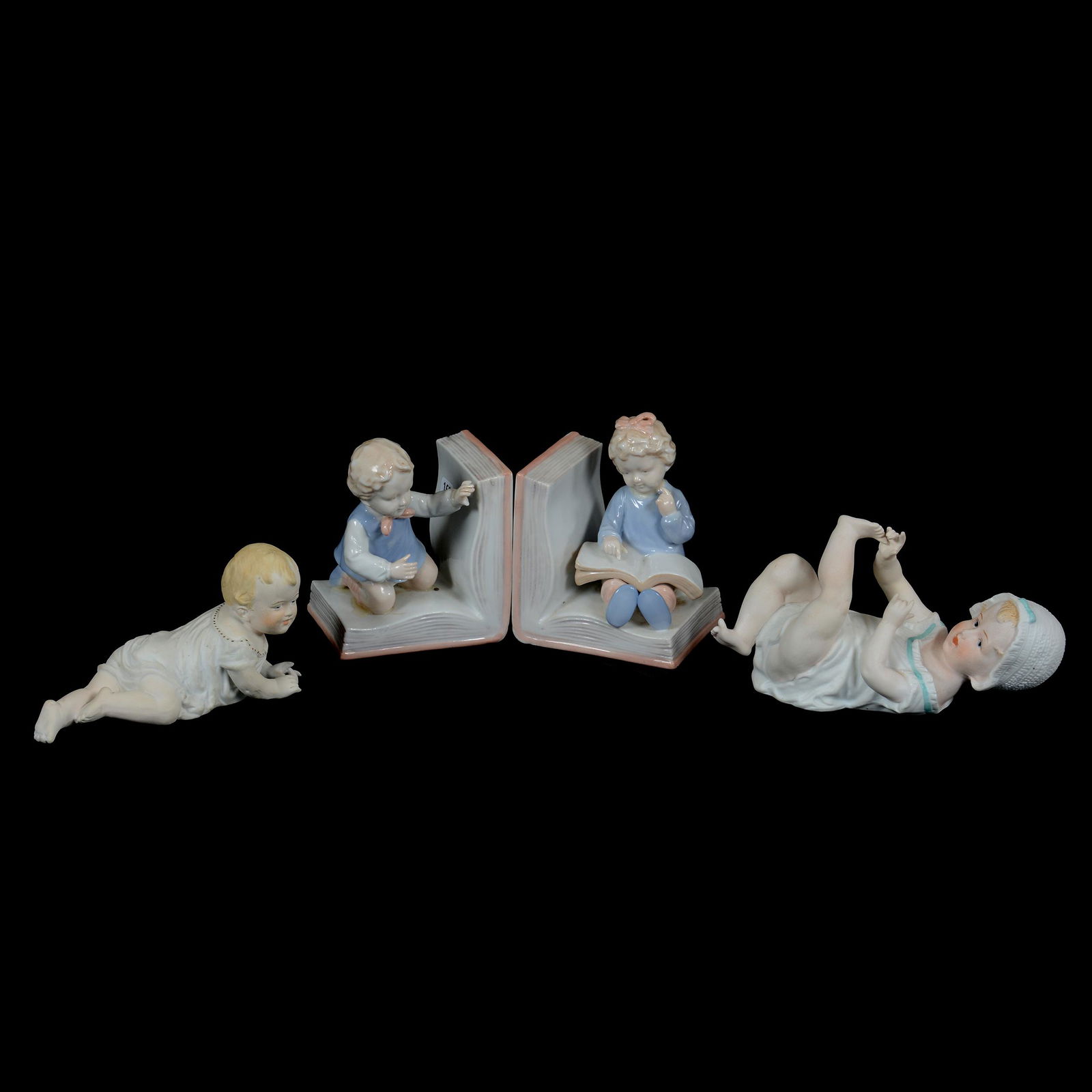 (4) Assorted Porcelain And Bisque Baby Figurines (1 of 3)