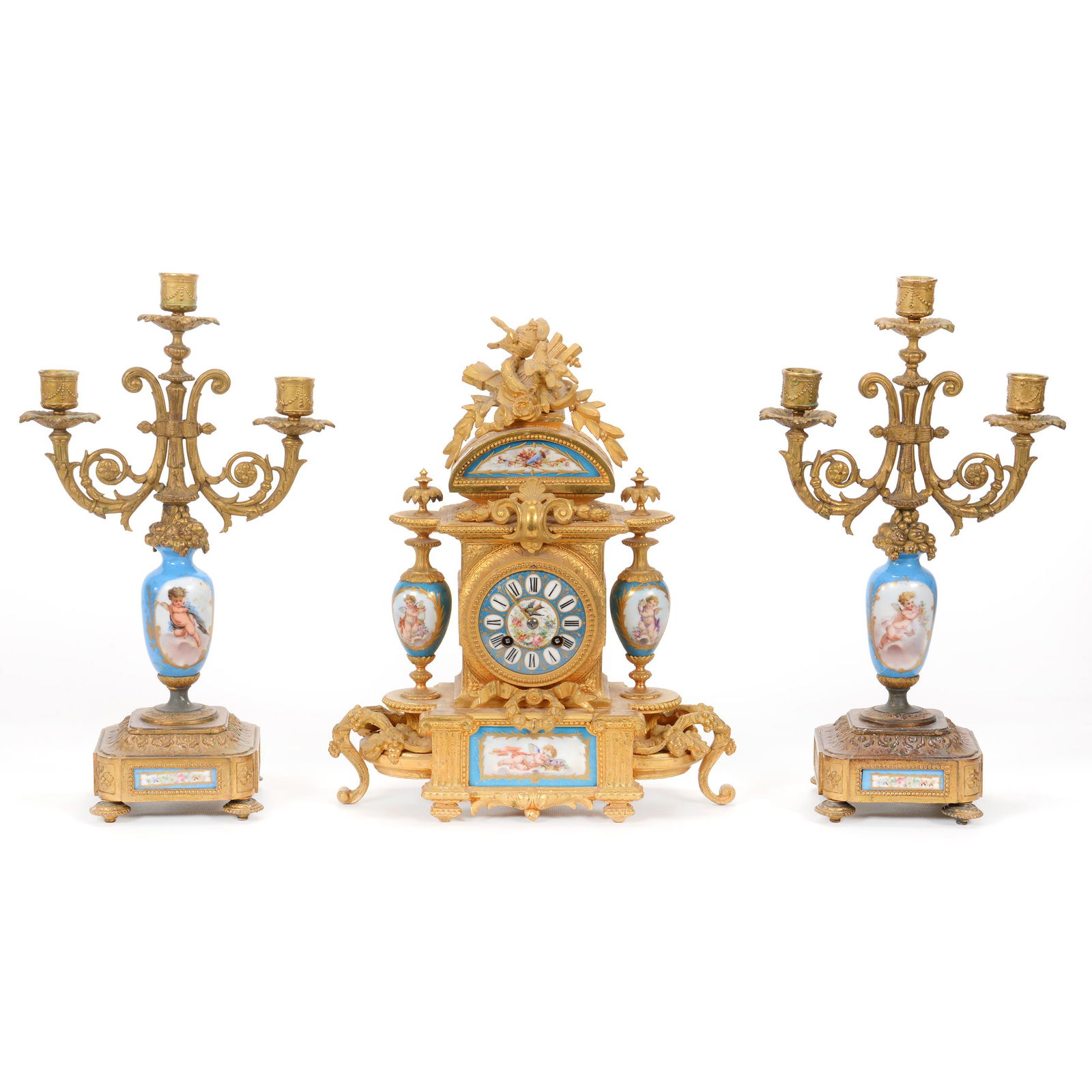 French Clock Set, Three Piece (1 of 6)