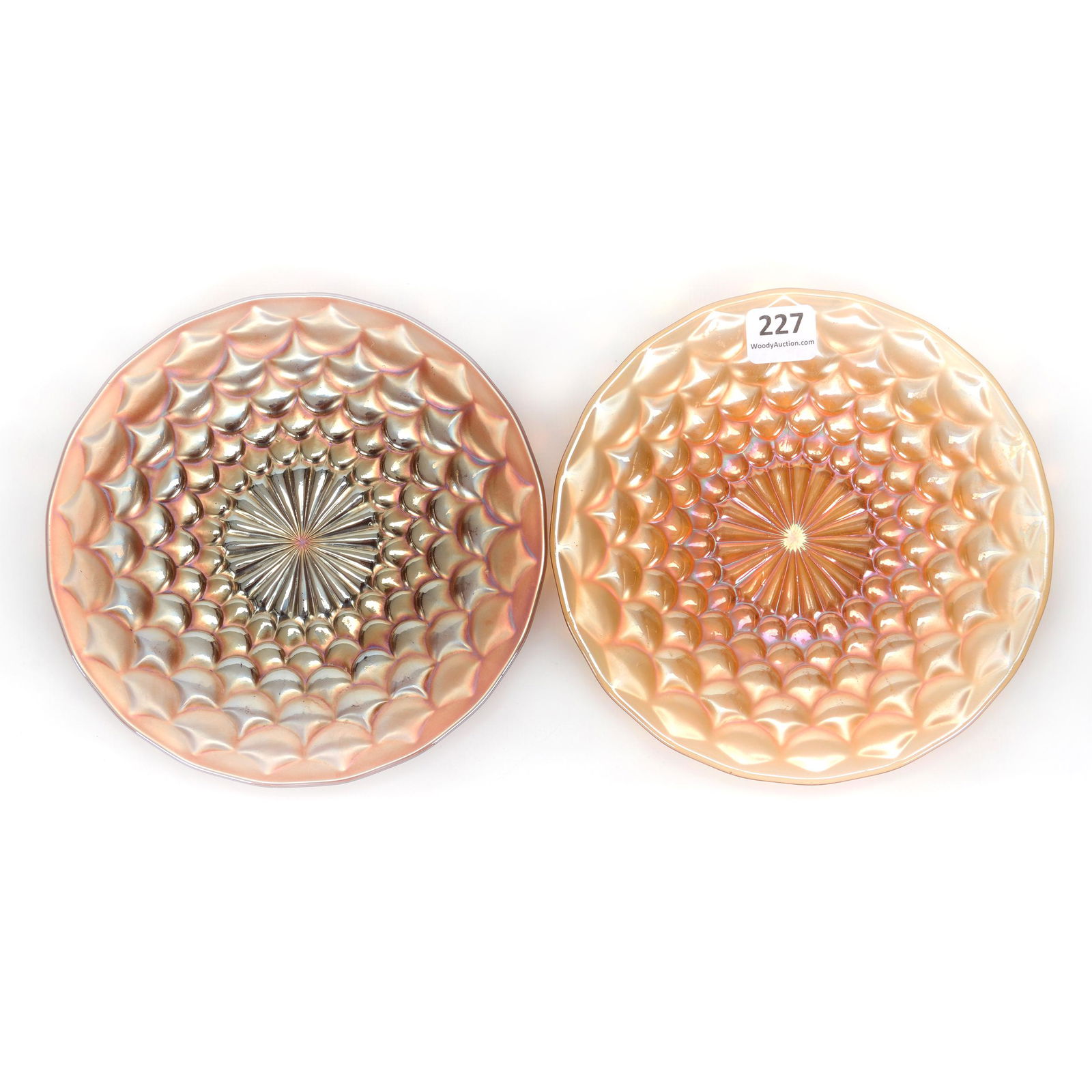 (2) Plates, Carnival Glass, Scales By Westmoreland (1 of 2)