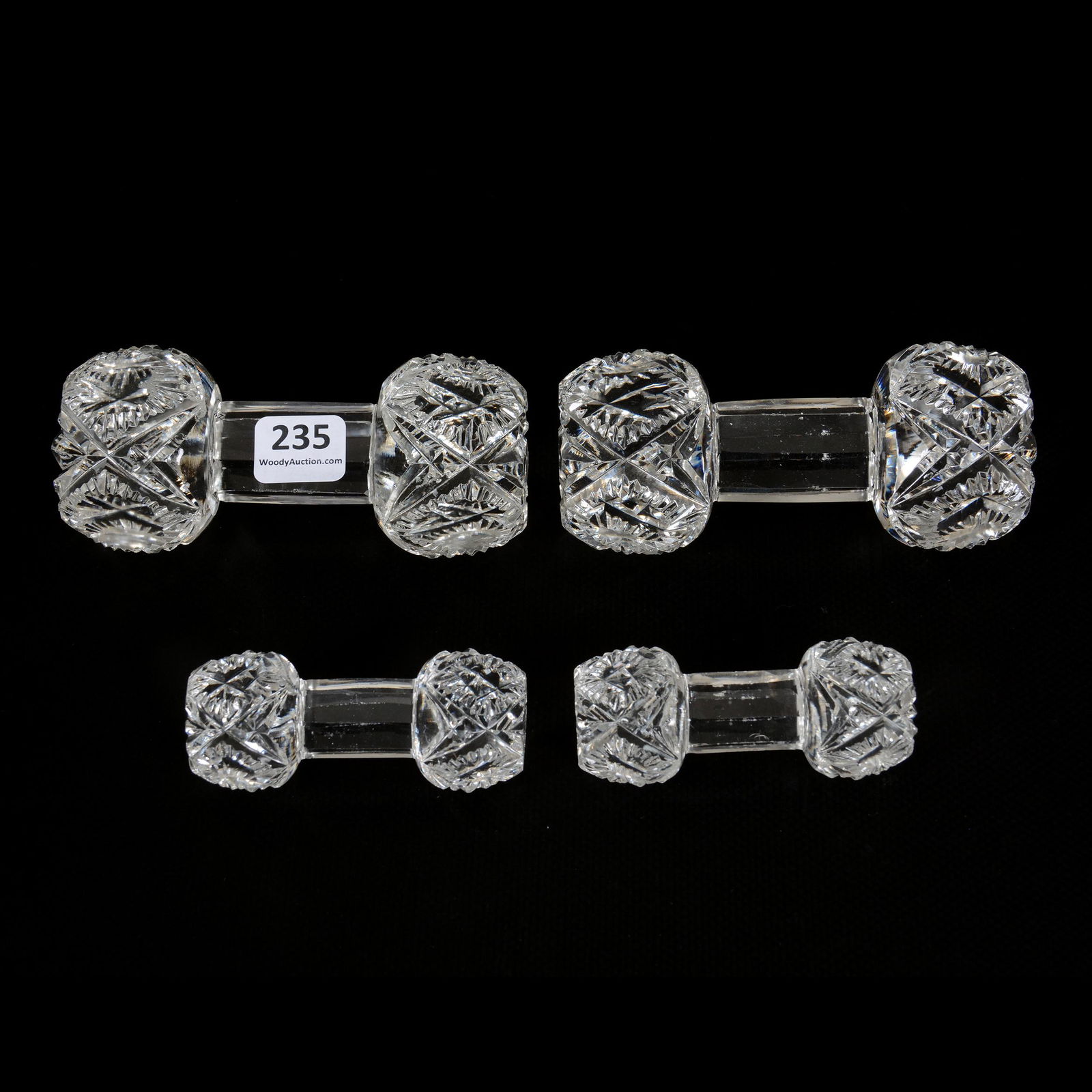 (4) Knife Rests, American Brilliant Cut Glass, All In (1 of 2)