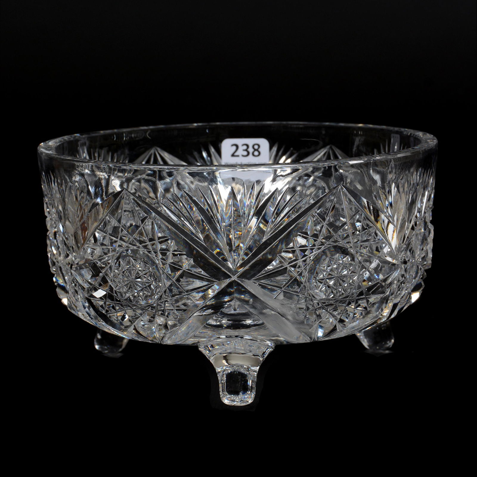 Ferner, Three Footed, American Brilliant Cut Glass (1 of 3)