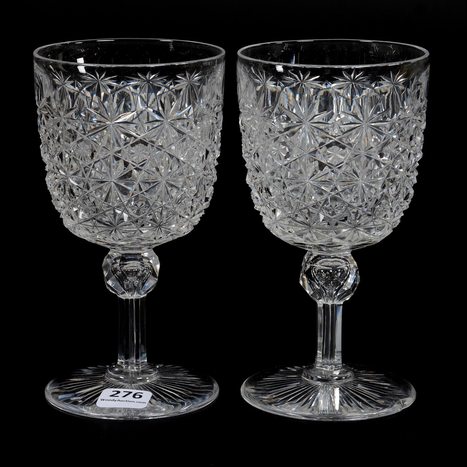 (2) Goblets, American Brilliant Cut Glass, Russian (1 of 4)