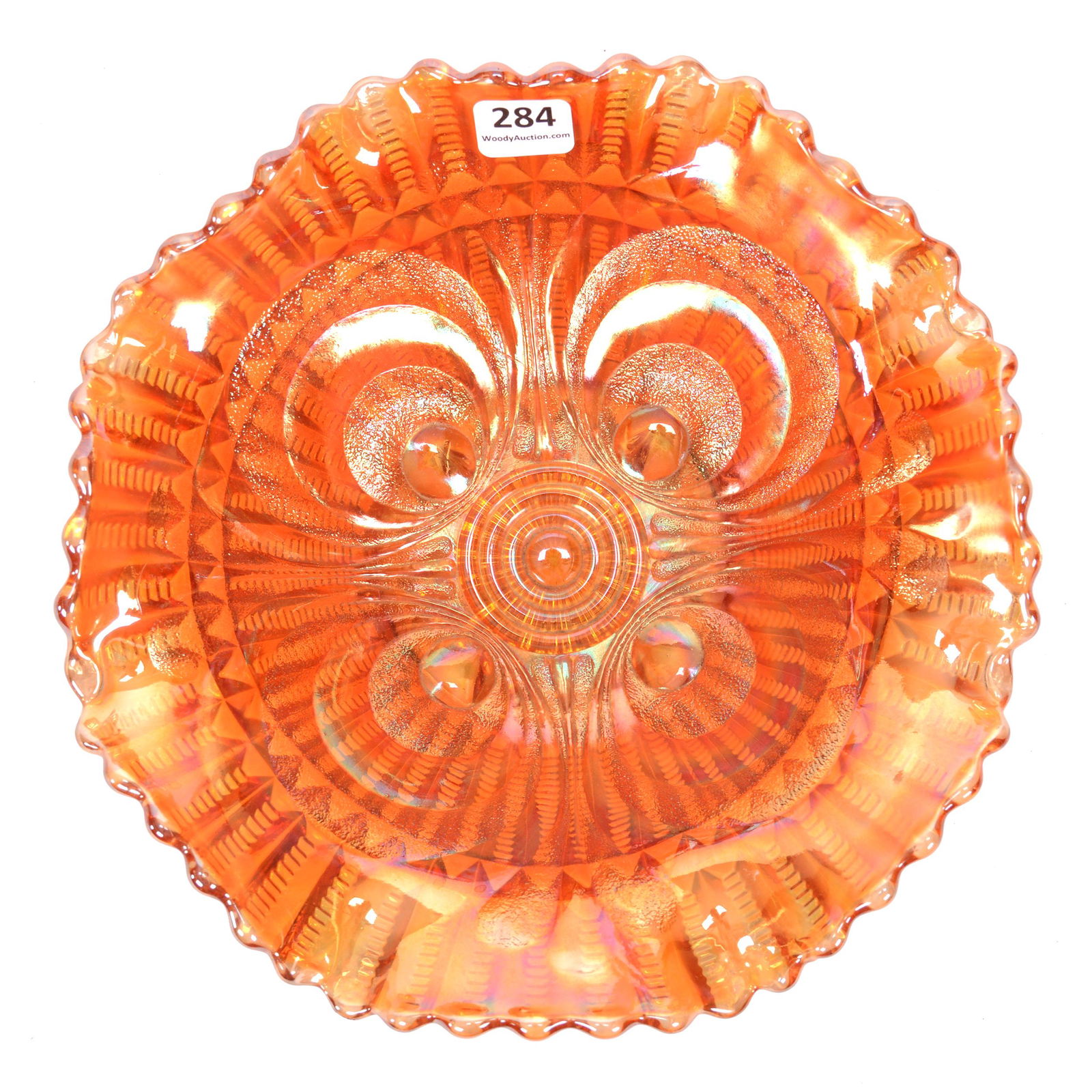 Bowl, Carnival Glass, Scroll Embossed By Imperial (1 of 2)