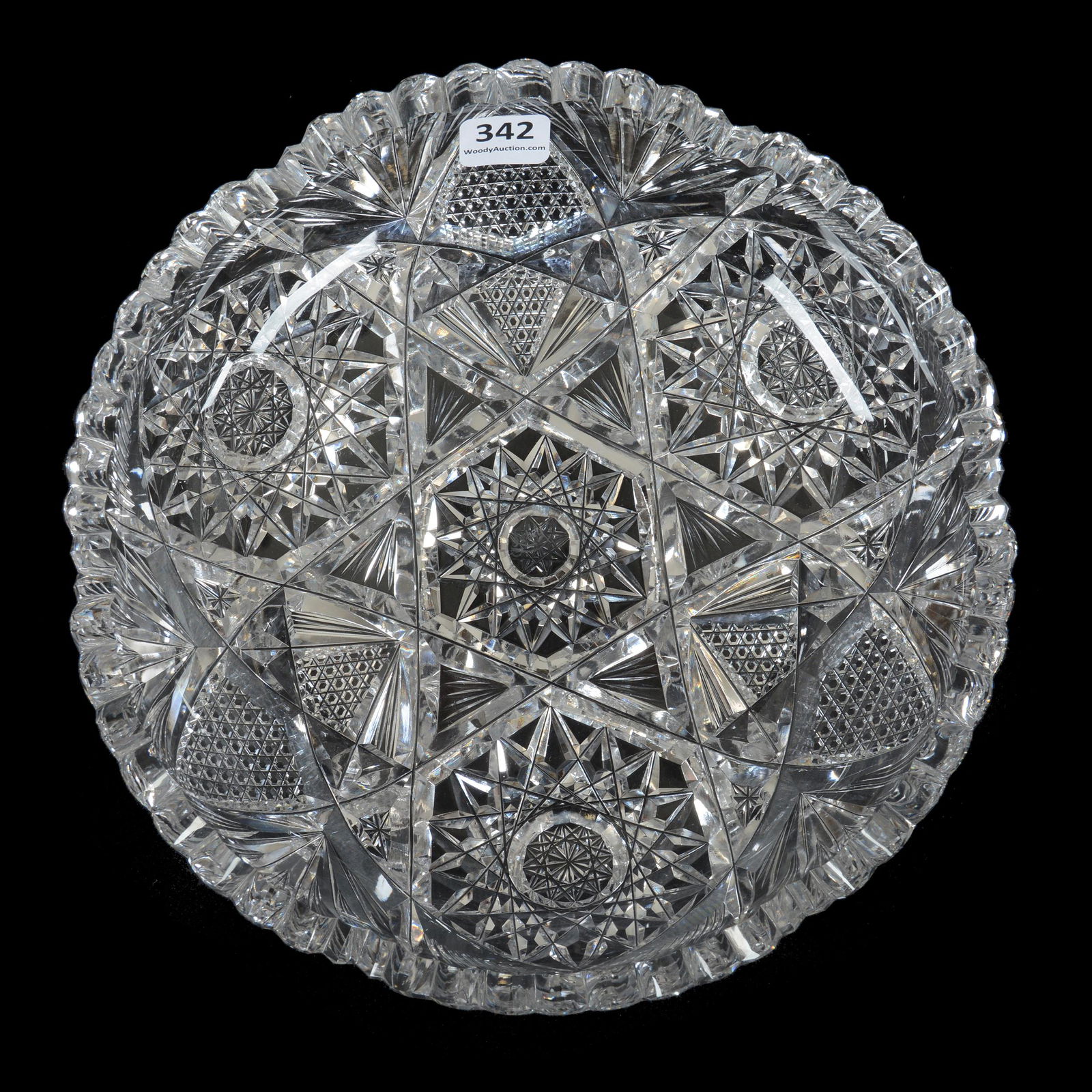 Low Bowl, American Brilliant Cut Glass, Signed Libbey (1 of 2)