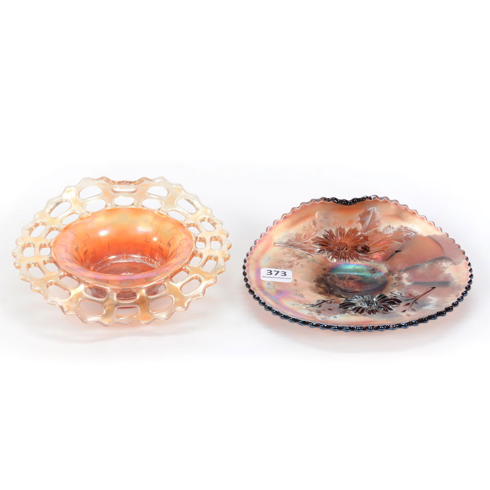 (2) Carnival Glass Items (1 of 3)