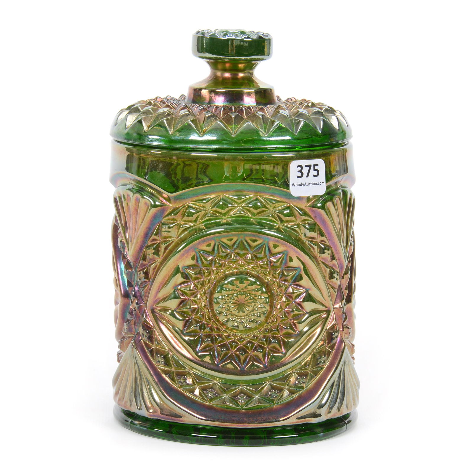 Cracker Jar, Contemporary Carnival Glass (1 of 3)