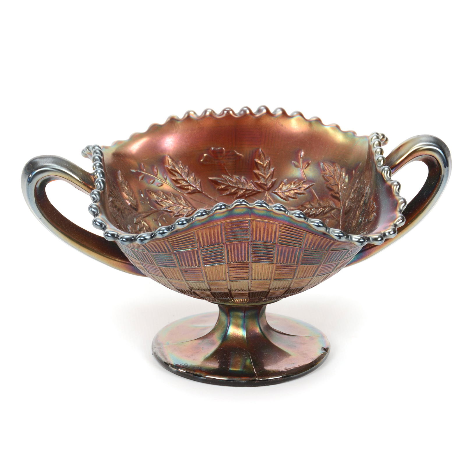 Bon-Bon, Carnival Glass, Three Fruits By Northwood (1 of 3)