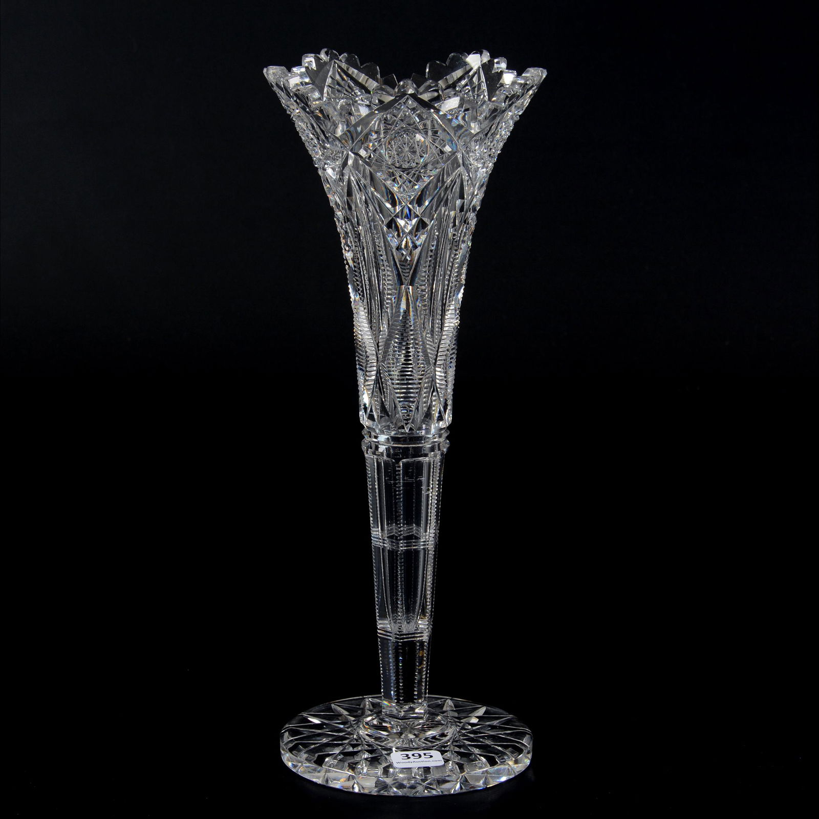 Trumpet Vase, American Brilliant Cut Glass (1 of 3)