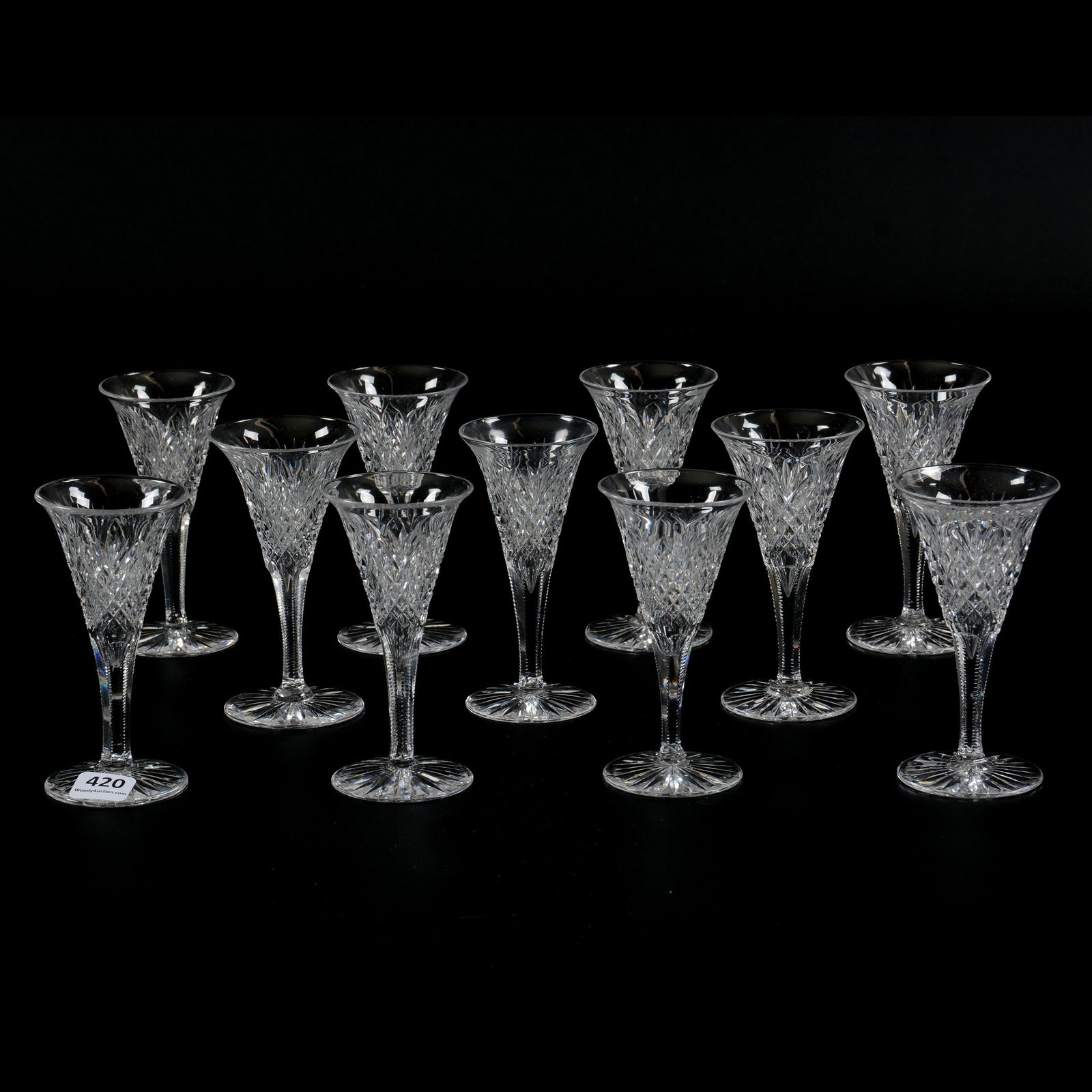 (11) Stems, American Brilliant Cut Glass (1 of 3)
