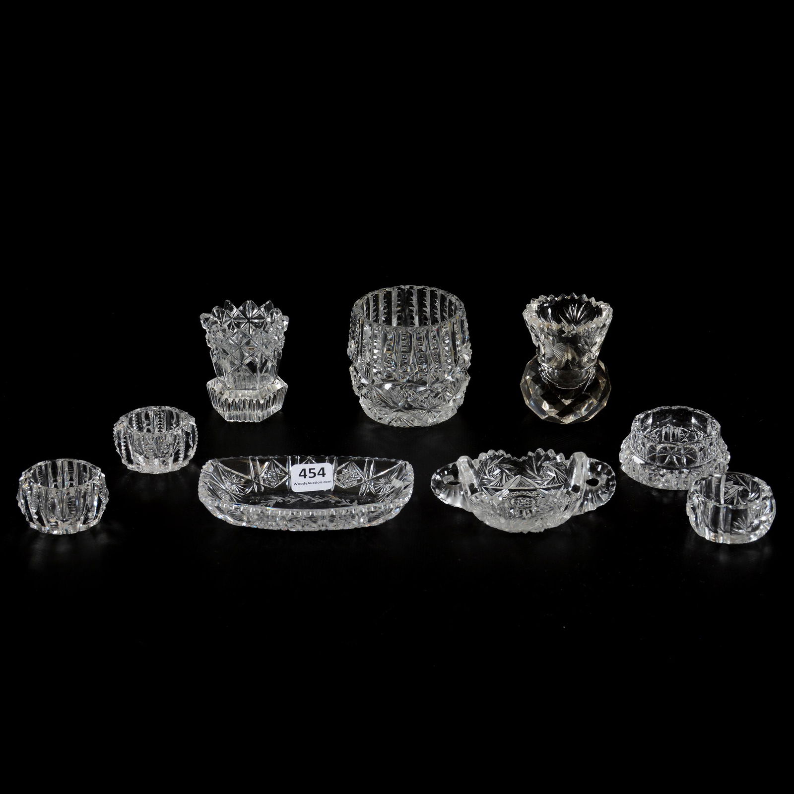 (9) Assorted Cut Glass Items (1 of 3)