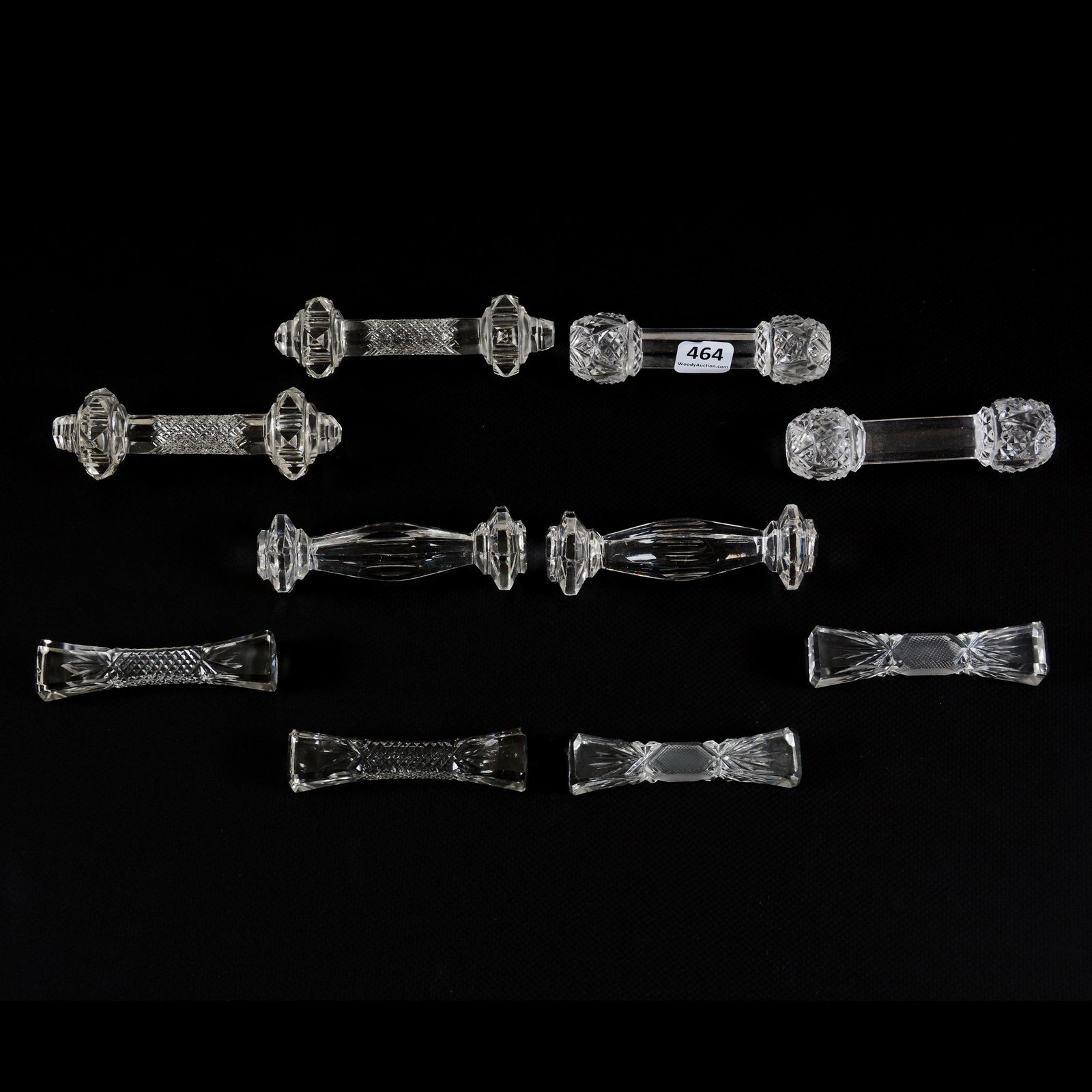 (10) Knife Rests (5 Pair), Brilliant Period Cut Glass (1 of 3)