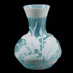 Vase, English Cameo Art Glass